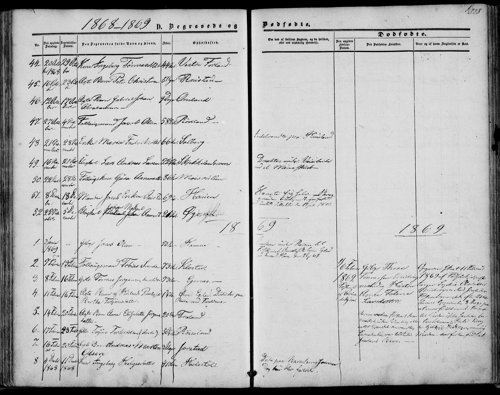 Kvinesdal sokneprestkontor, SAK/1111-0026/F/Fa/Fab/L0006: Ministerialbok nr. A 6, 1857-1869, s. 228