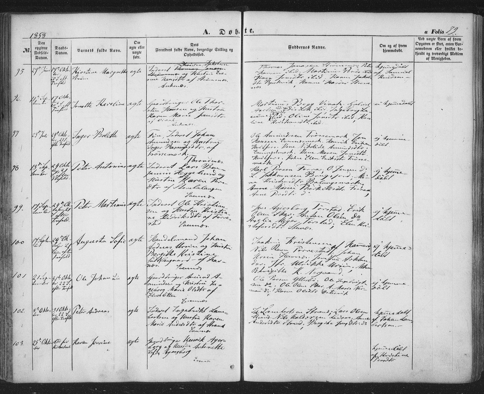 Ministerialprotokoller, klokkerbøker og fødselsregistre - Nordland, AV/SAT-A-1459/863/L0895: Ministerialbok nr. 863A07, 1851-1860, s. 79