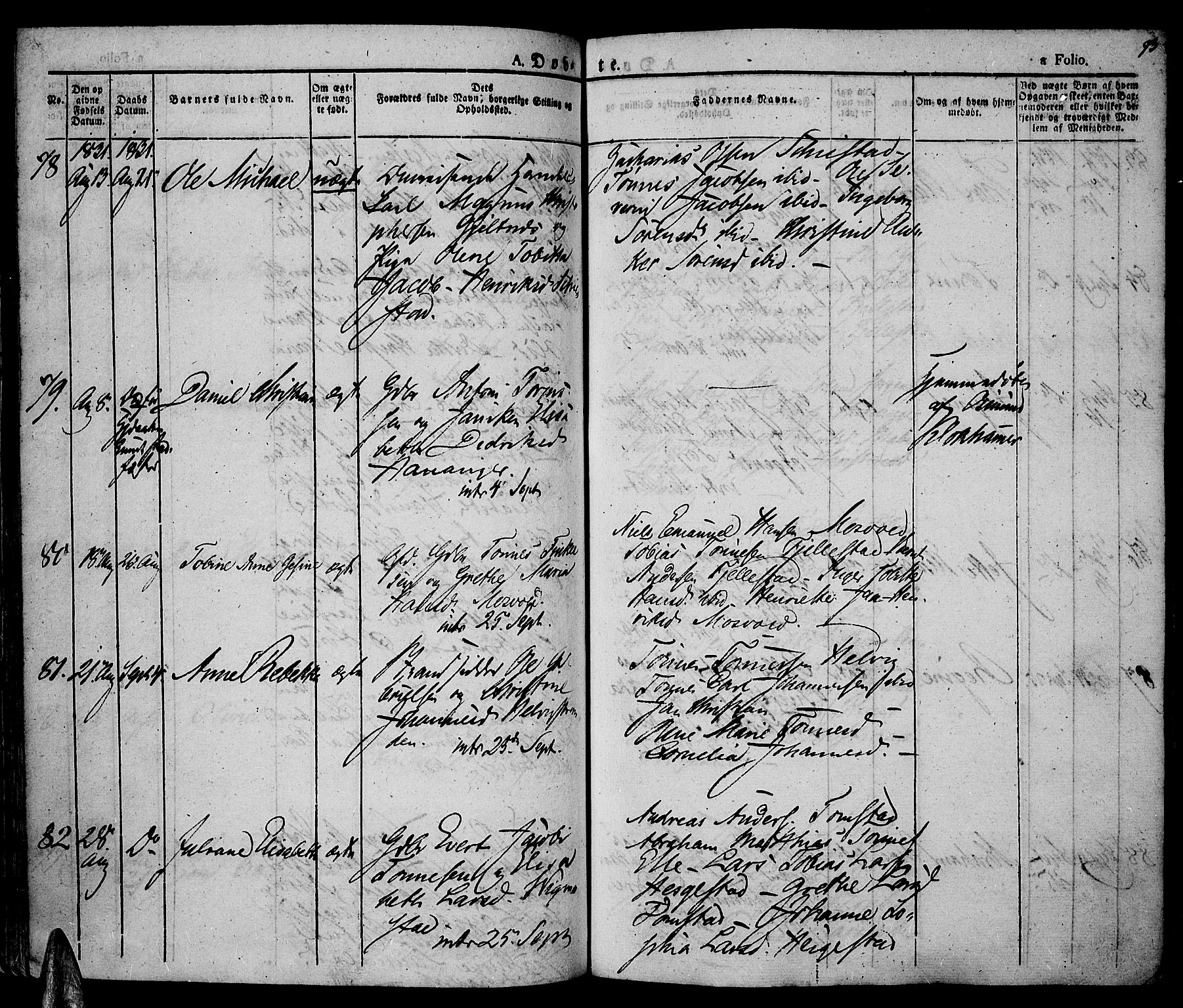 Lista sokneprestkontor, AV/SAK-1111-0027/F/Fa/L0008: Ministerialbok nr. A 8, 1823-1835, s. 93