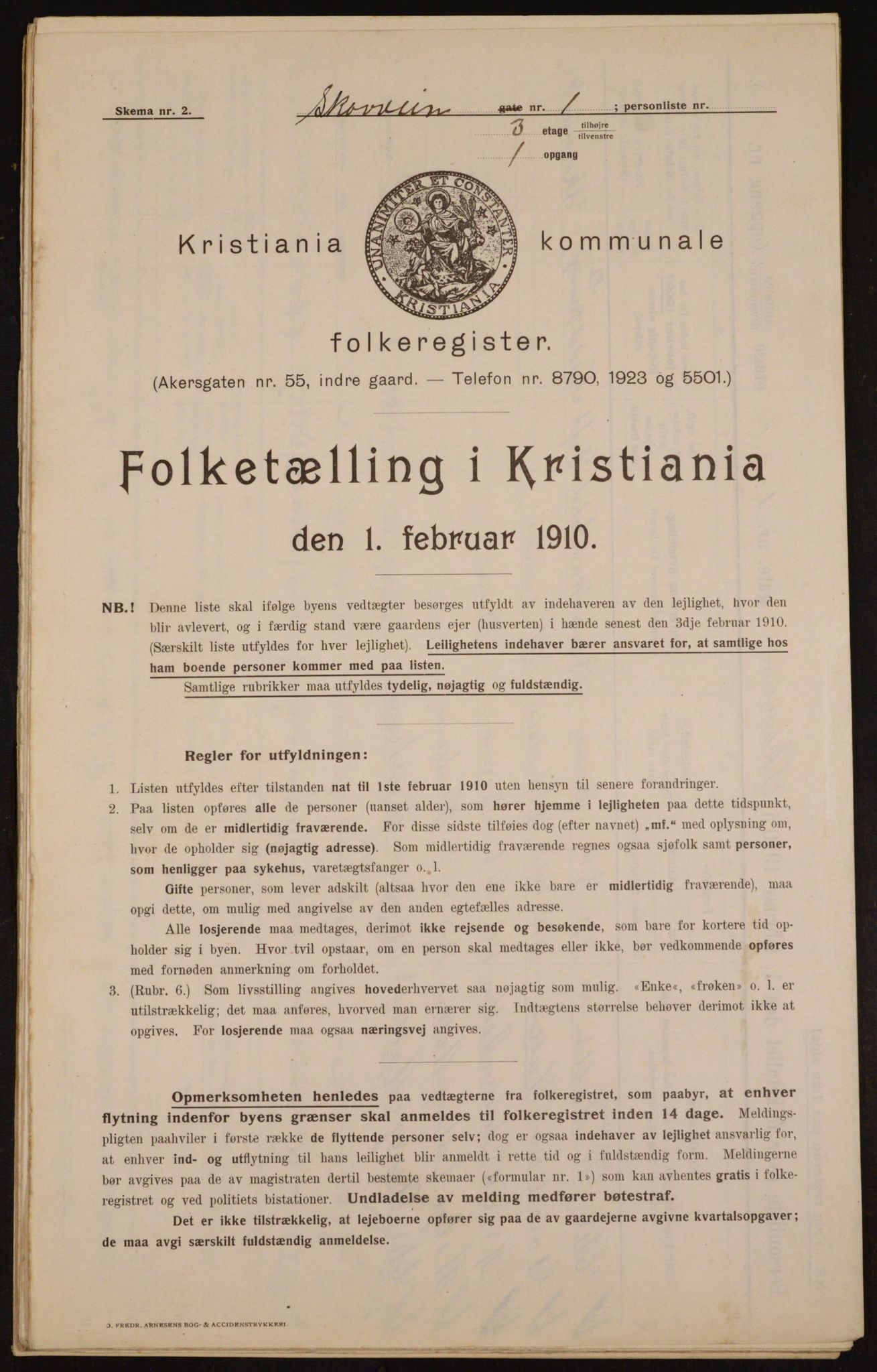 OBA, Kommunal folketelling 1.2.1910 for Kristiania, 1910, s. 91918