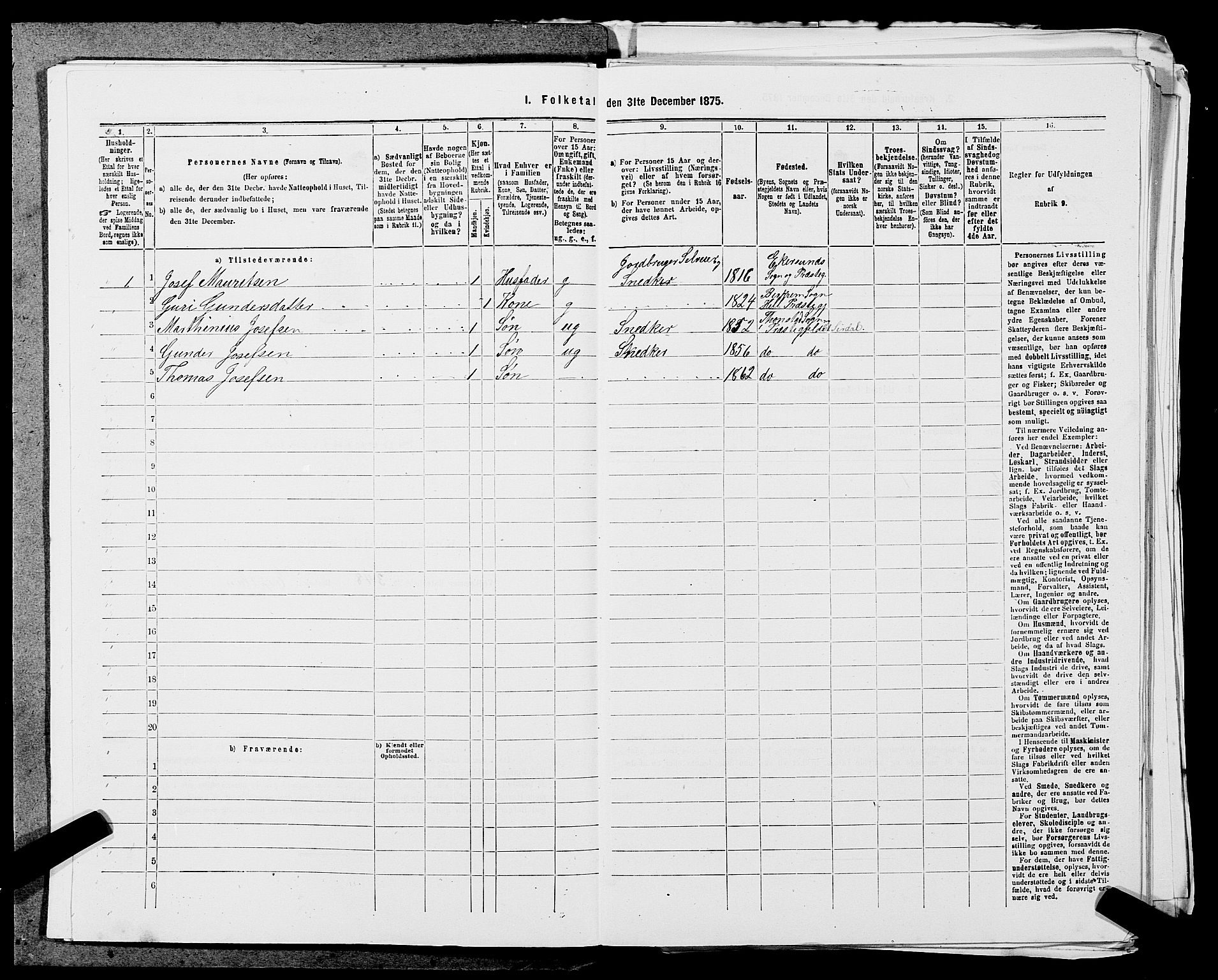 SAST, Folketelling 1875 for 1115P Helleland prestegjeld, 1875, s. 903