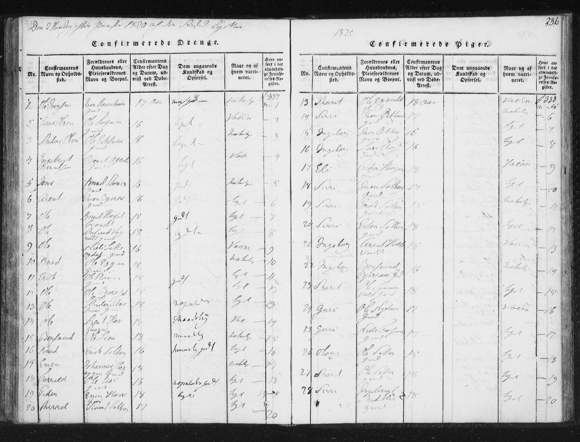 Ministerialprotokoller, klokkerbøker og fødselsregistre - Sør-Trøndelag, SAT/A-1456/689/L1037: Ministerialbok nr. 689A02, 1816-1842, s. 236