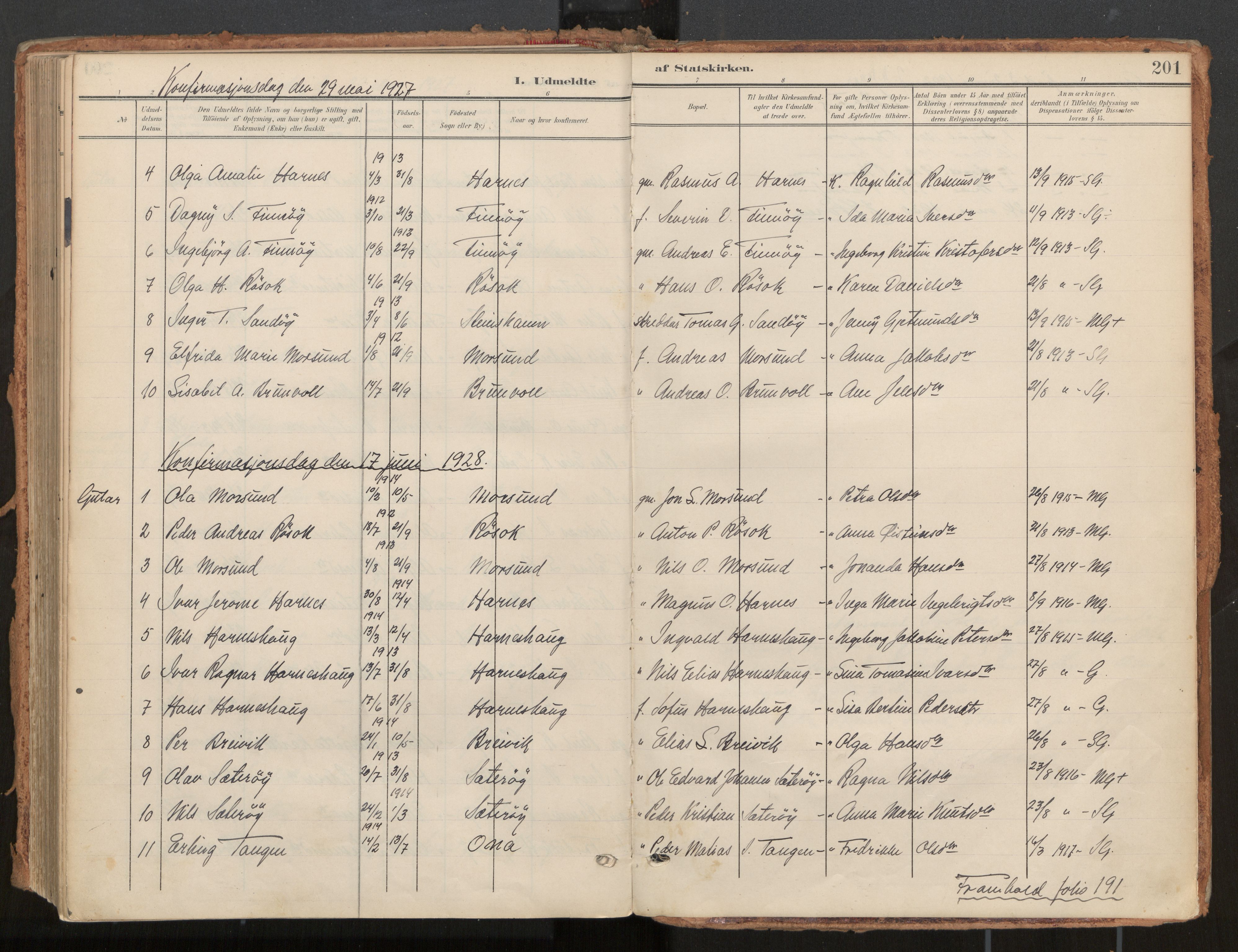 Ministerialprotokoller, klokkerbøker og fødselsregistre - Møre og Romsdal, SAT/A-1454/561/L0730: Ministerialbok nr. 561A04, 1901-1929, s. 201