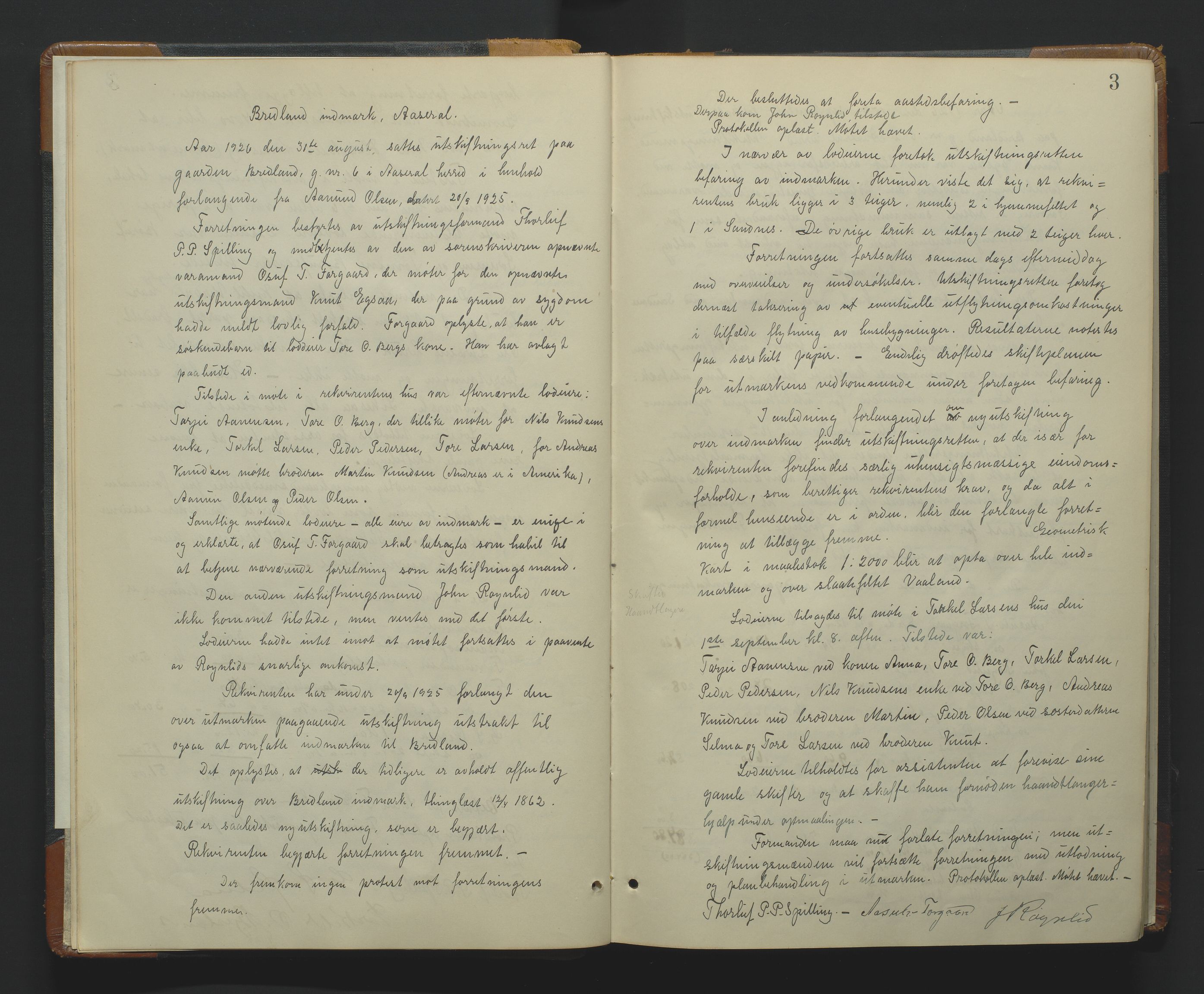 Utskiftningsformannen i Lister og Mandal amt, AV/SAK-1541-0003/F/Fa/Fac/L0002: Utskiftningsprotokoll med gårdsregister, Mandal domssokn, nr 1-b, 1926-1935