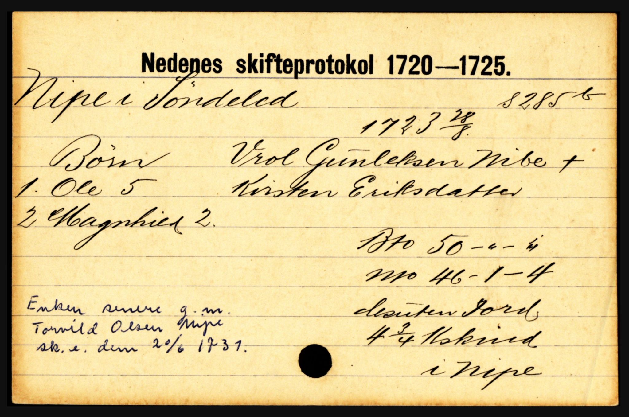 Nedenes sorenskriveri før 1824, AV/SAK-1221-0007/H, s. 22213