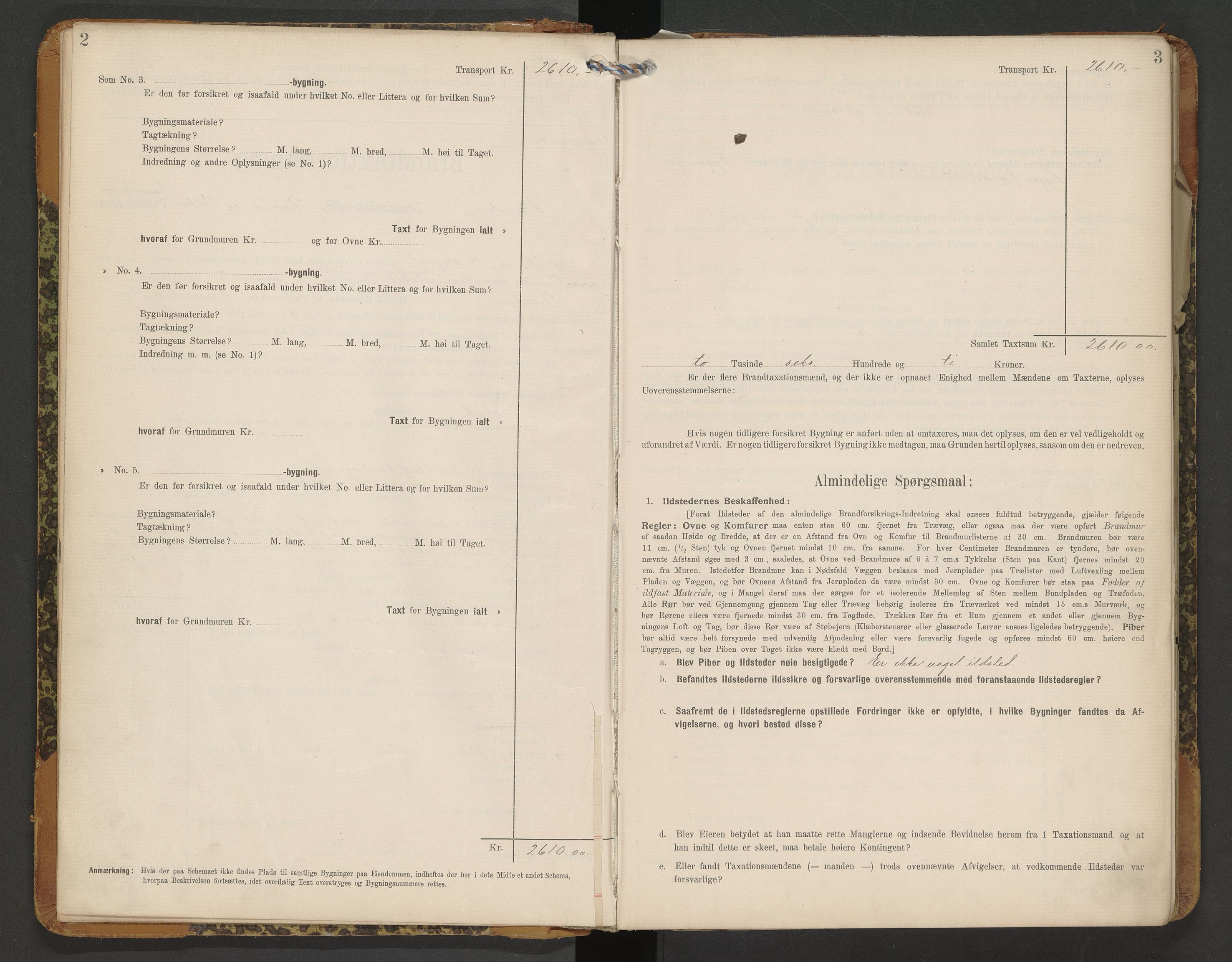 Norges Brannkasse Strinda, AV/SAT-A-5516/Fb/L0004: Branntakstprotokoll, 1907-1913