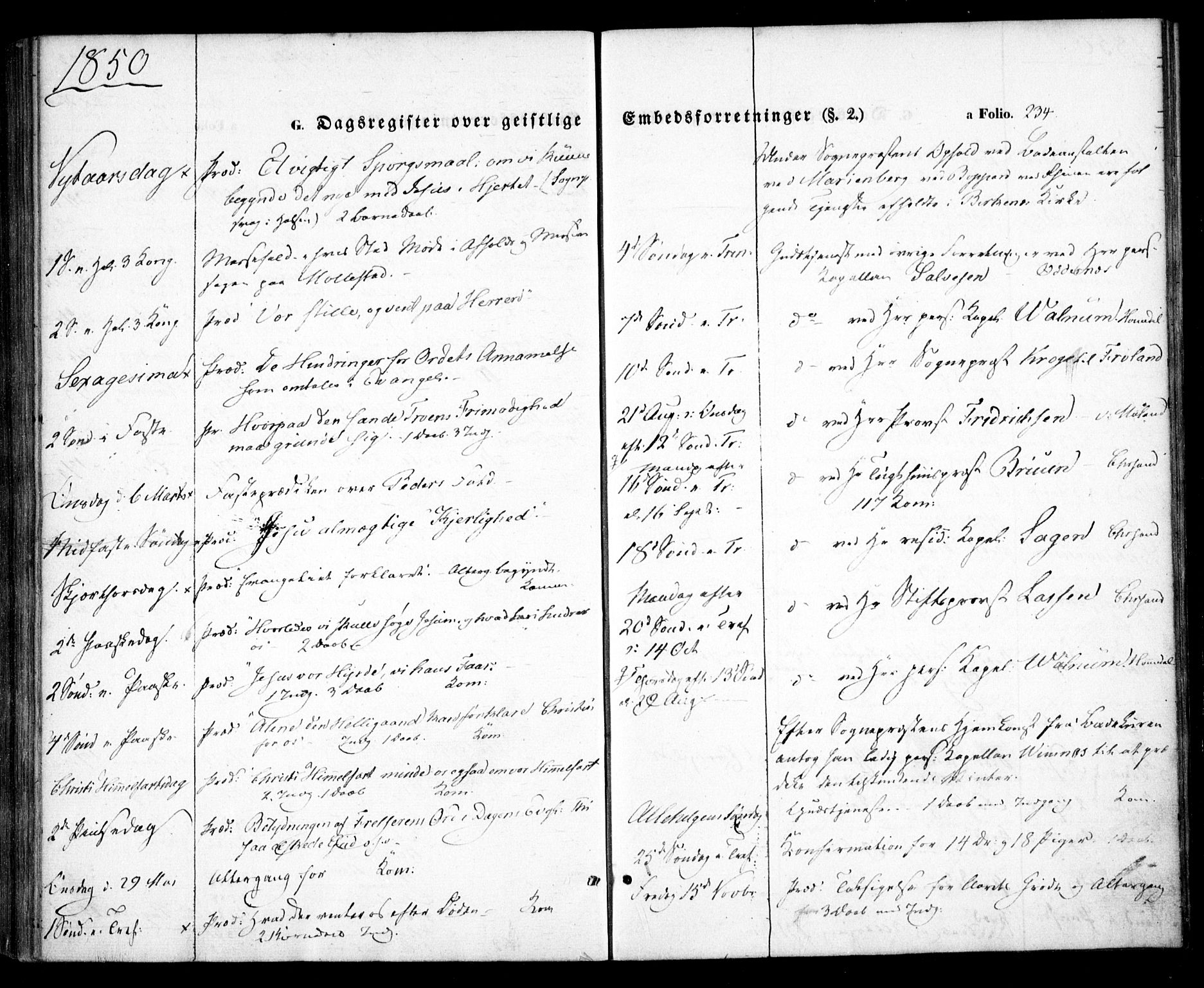 Birkenes sokneprestkontor, SAK/1111-0004/F/Fa/L0003: Ministerialbok nr. A 3, 1850-1866, s. 234