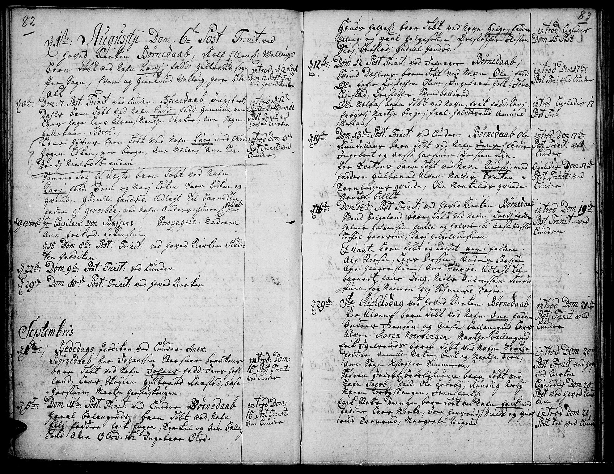 Jevnaker prestekontor, AV/SAH-PREST-116/H/Ha/Haa/L0002: Ministerialbok nr. 2, 1725-1751, s. 82-83