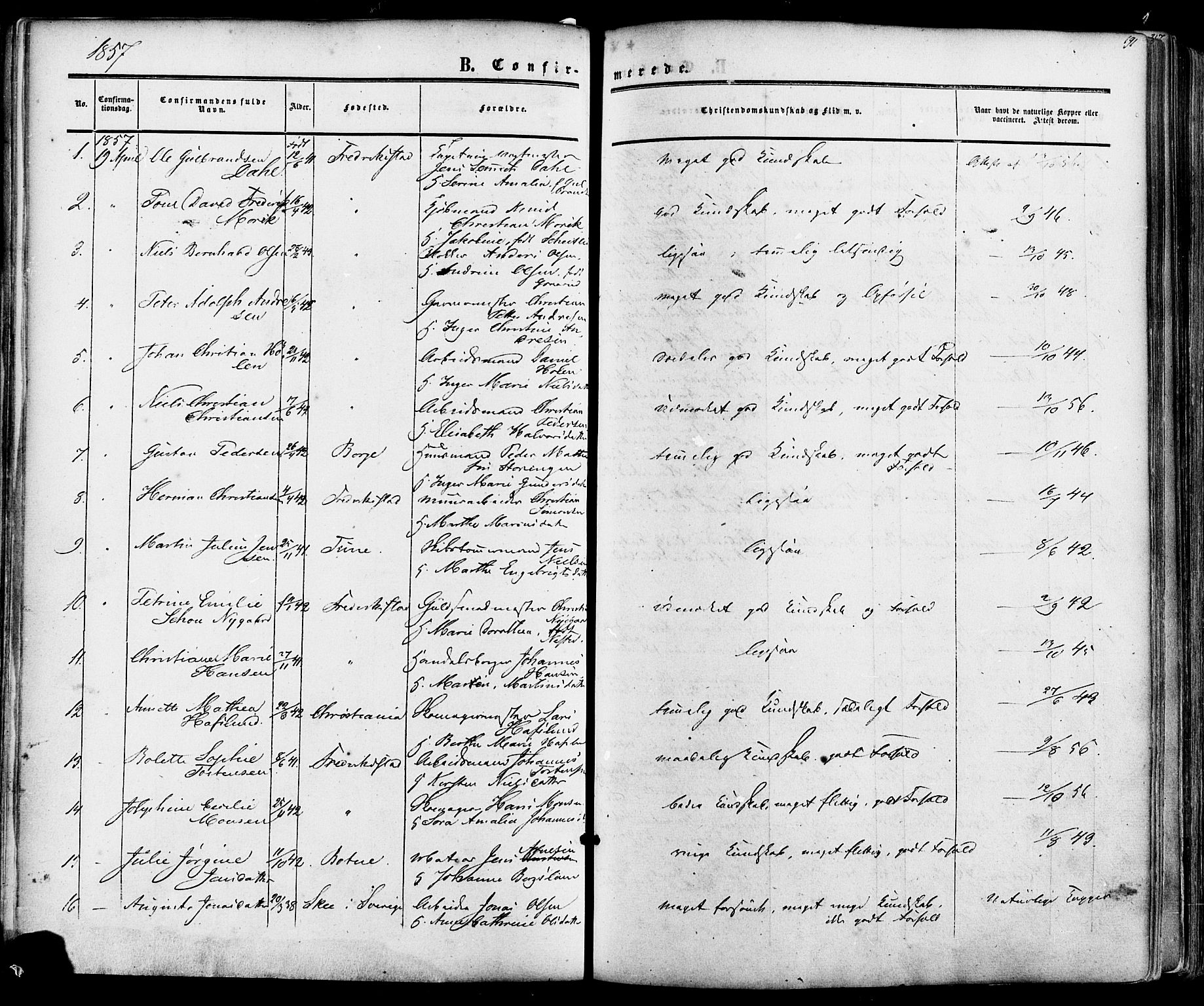Fredrikstad prestekontor Kirkebøker, AV/SAO-A-11082/F/Fa/L0006: Ministerialbok nr. 6, 1857-1878, s. 191