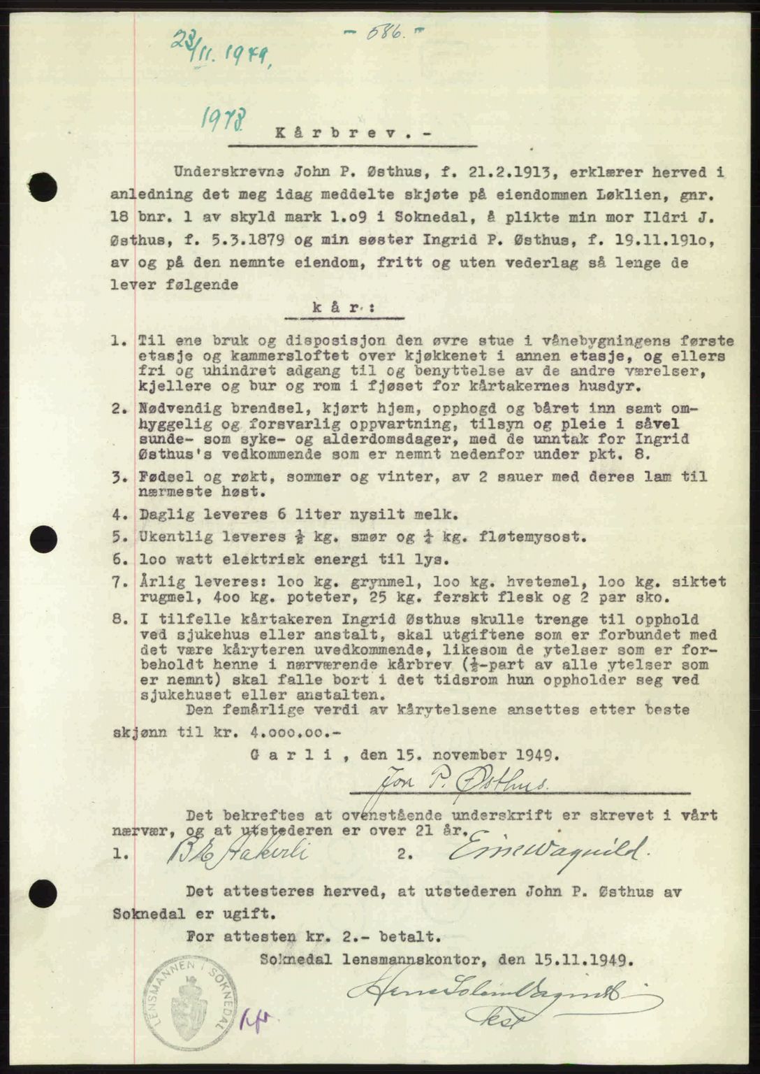Gauldal sorenskriveri, SAT/A-0014/1/2/2C: Pantebok nr. A9, 1949-1950, Dagboknr: 1973/1949