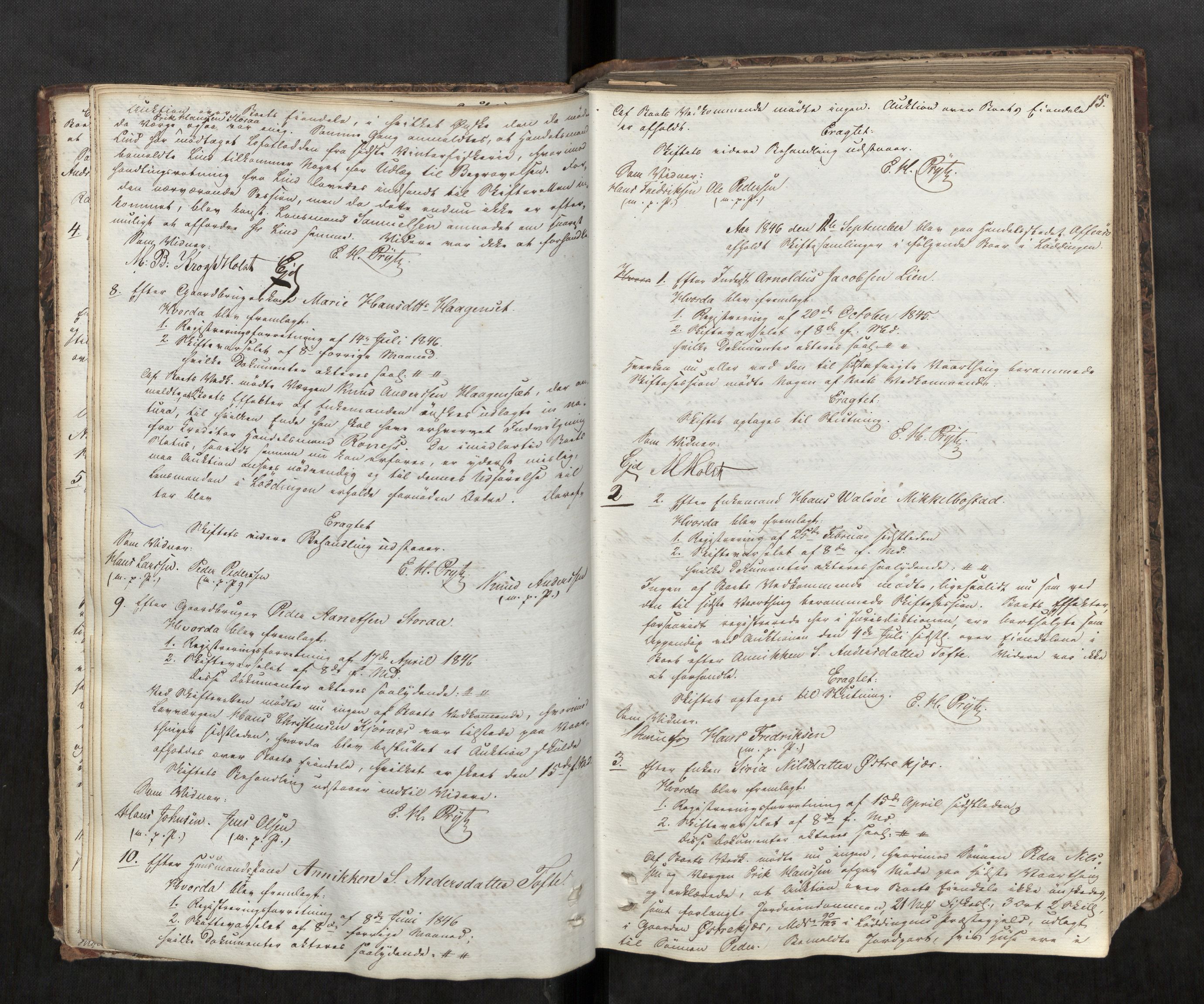 Salten sorenskriveri, AV/SAT-A-4578/1/3/3B/L0004: Skiftebehandlingsprotokoll, 1846-1851, s. 15