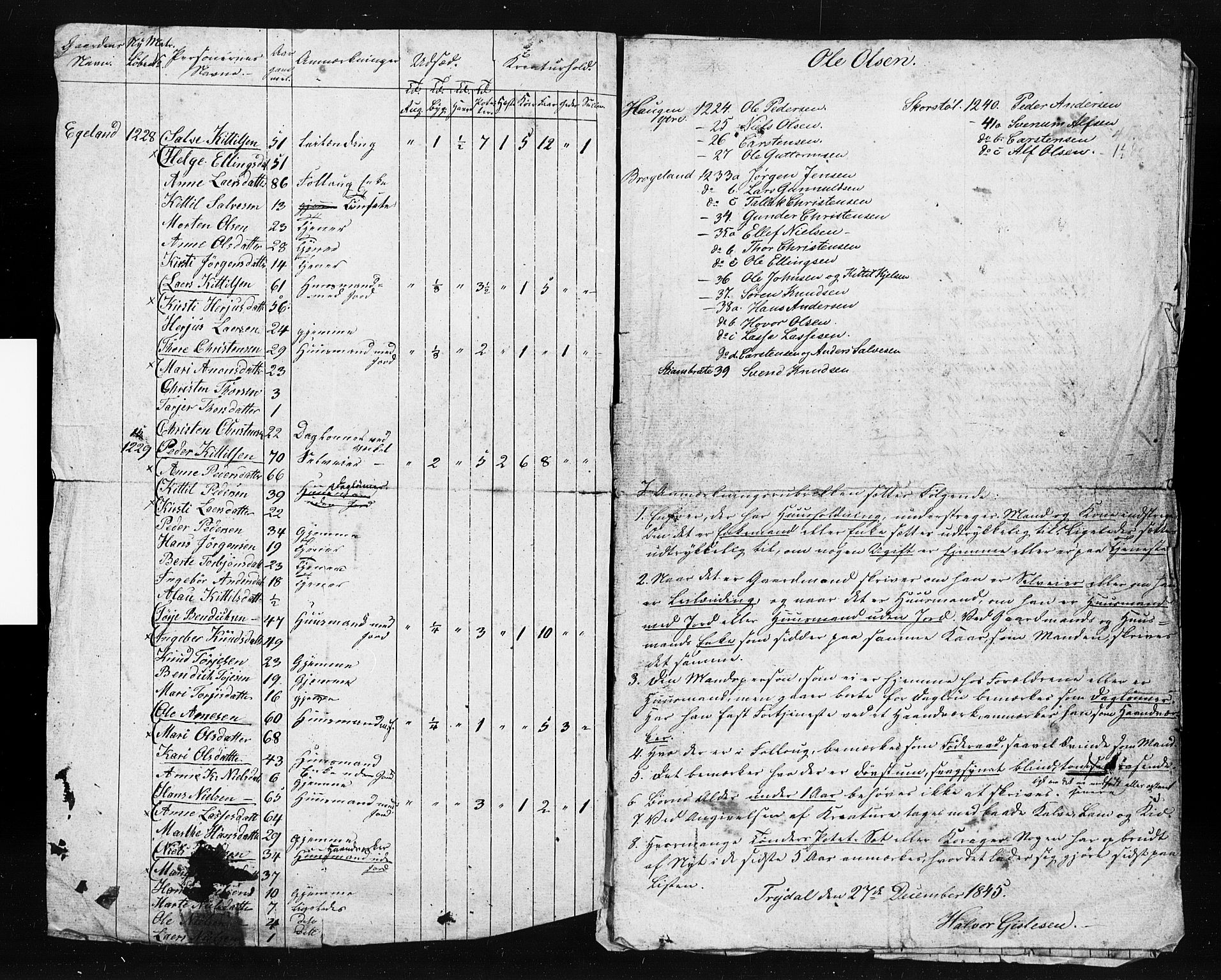 , Folketelling 1845 for 0911P Gjerstad prestegjeld, 1845, s. 64