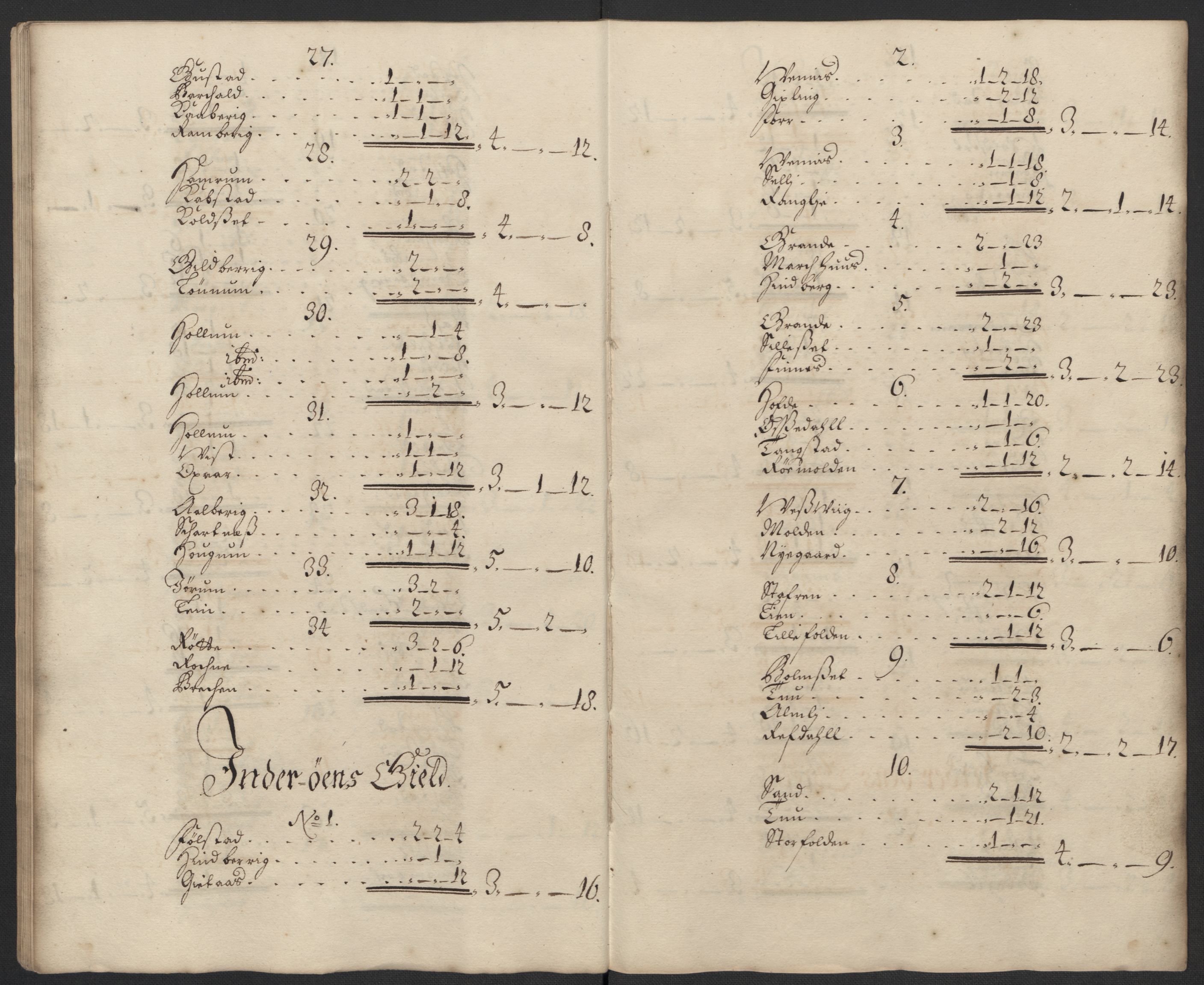 Rentekammeret inntil 1814, Reviderte regnskaper, Fogderegnskap, AV/RA-EA-4092/R63/L4310: Fogderegnskap Inderøy, 1698-1699, s. 93