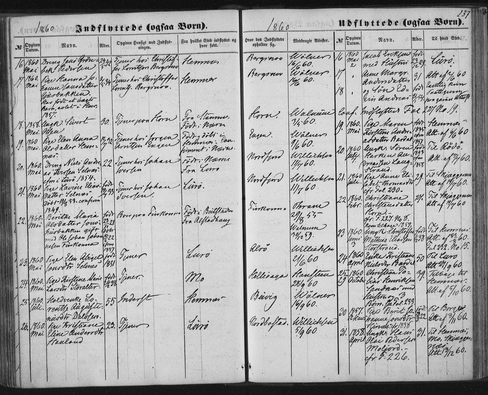 Ministerialprotokoller, klokkerbøker og fødselsregistre - Nordland, AV/SAT-A-1459/838/L0550: Ministerialbok nr. 838A08, 1855-1865, s. 237