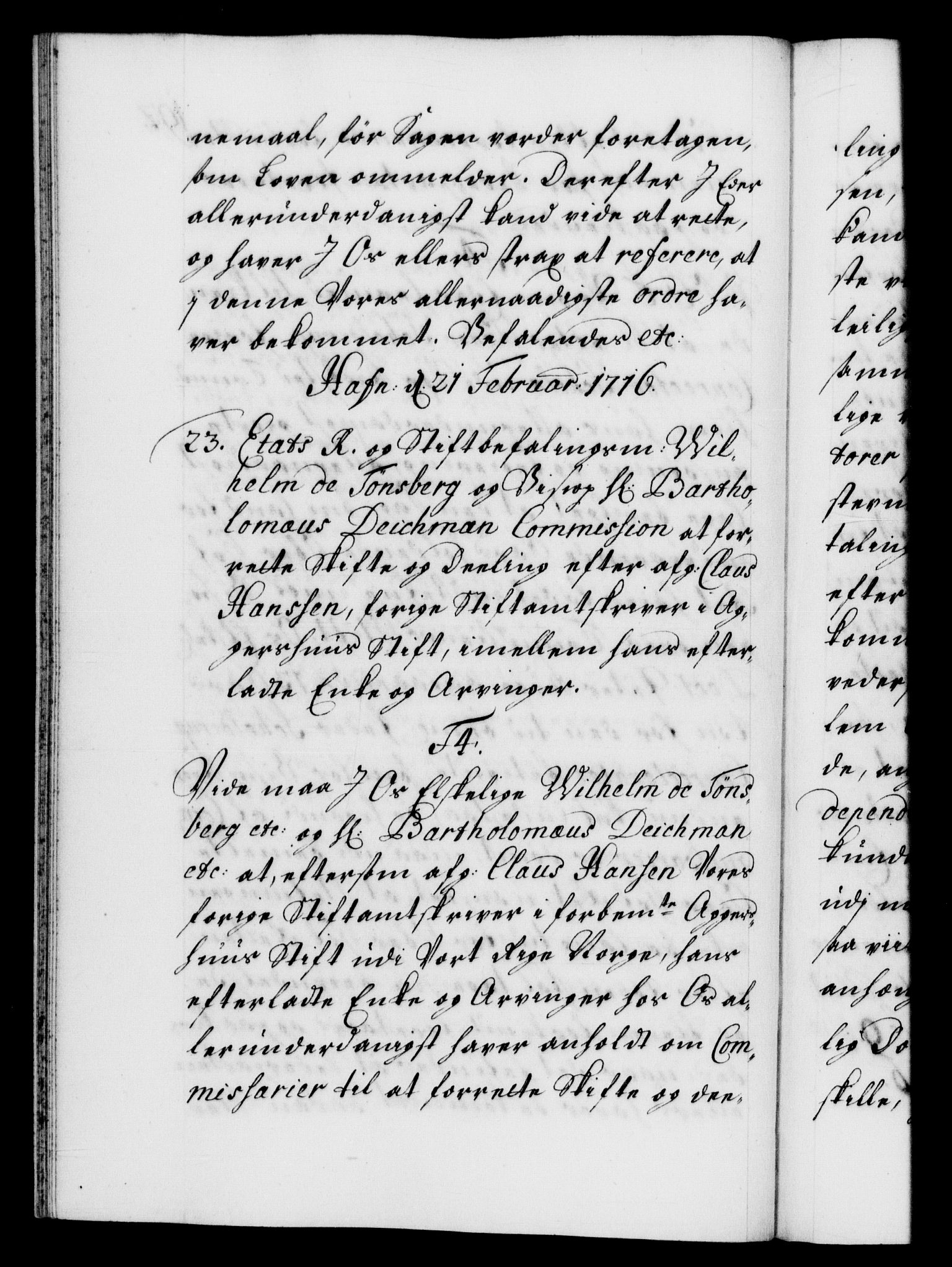 Danske Kanselli 1572-1799, AV/RA-EA-3023/F/Fc/Fca/Fcab/L0020: Norske tegnelser, 1715-1718, s. 197b