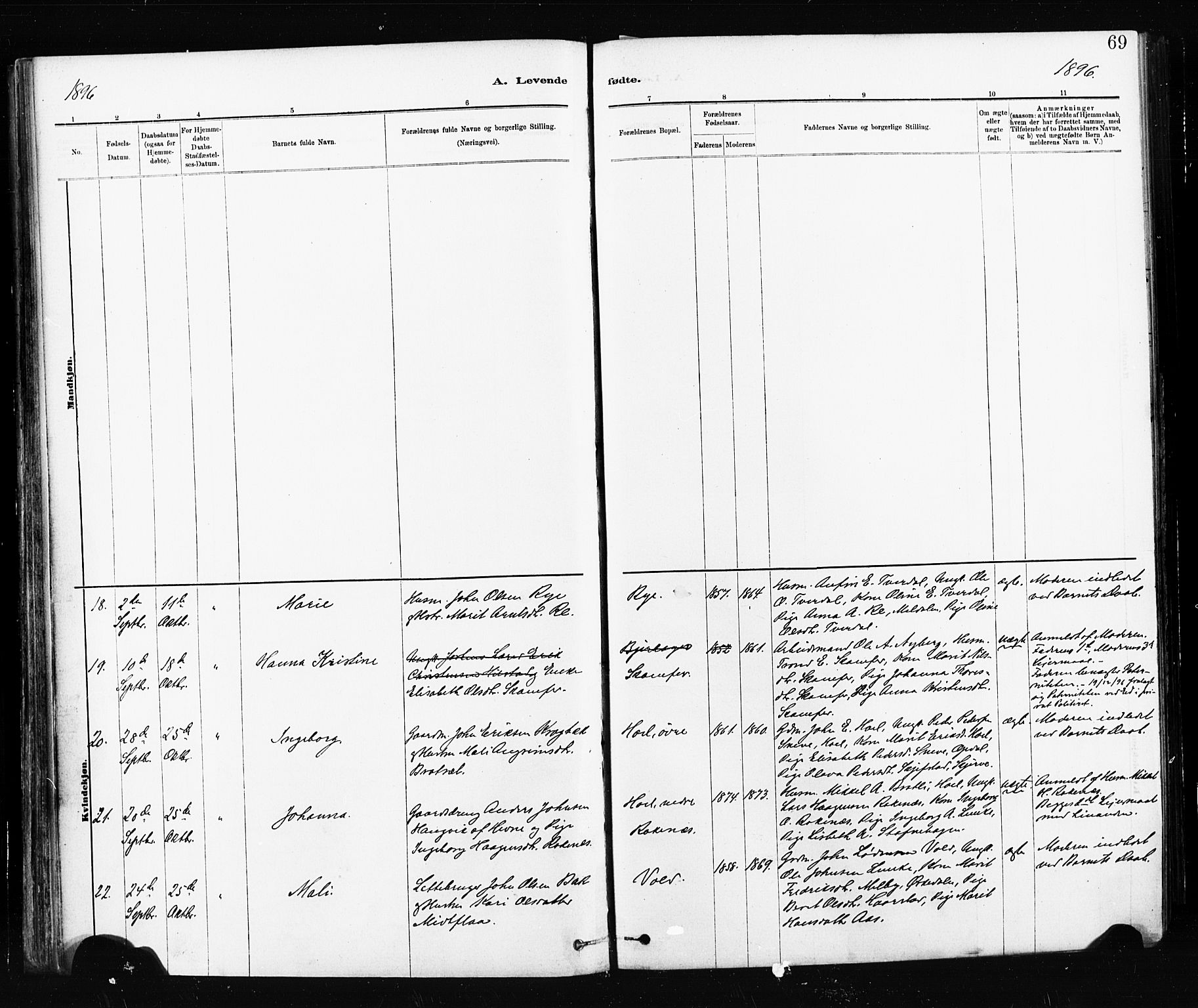 Ministerialprotokoller, klokkerbøker og fødselsregistre - Sør-Trøndelag, AV/SAT-A-1456/674/L0871: Ministerialbok nr. 674A03, 1880-1896, s. 69