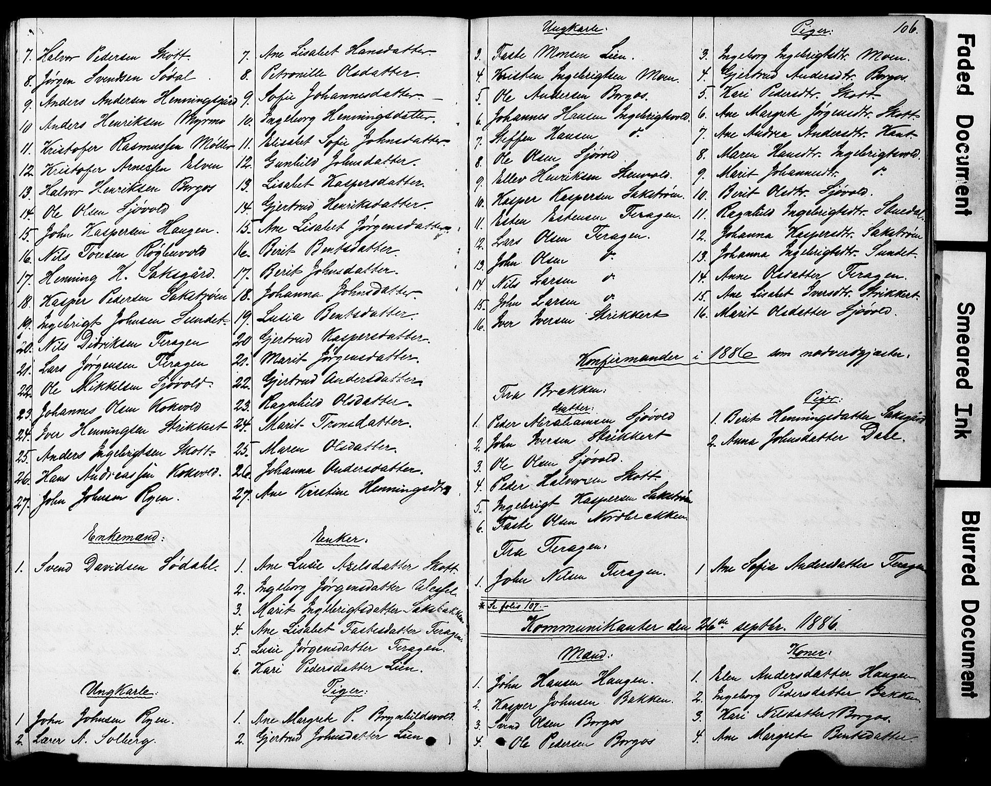 Ministerialprotokoller, klokkerbøker og fødselsregistre - Sør-Trøndelag, SAT/A-1456/683/L0949: Klokkerbok nr. 683C01, 1880-1896, s. 106