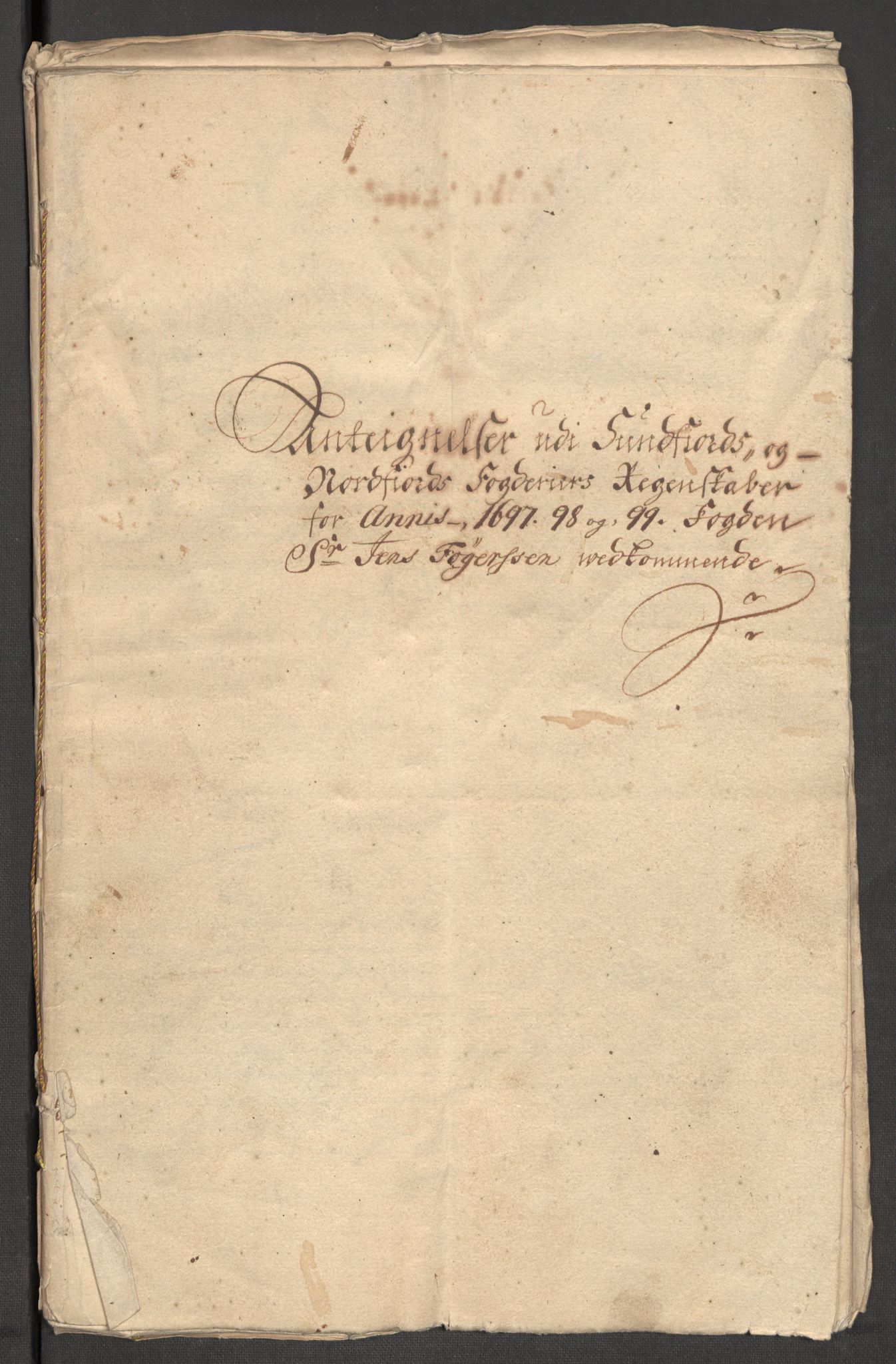 Rentekammeret inntil 1814, Reviderte regnskaper, Fogderegnskap, AV/RA-EA-4092/R53/L3424: Fogderegnskap Sunn- og Nordfjord, 1699, s. 450