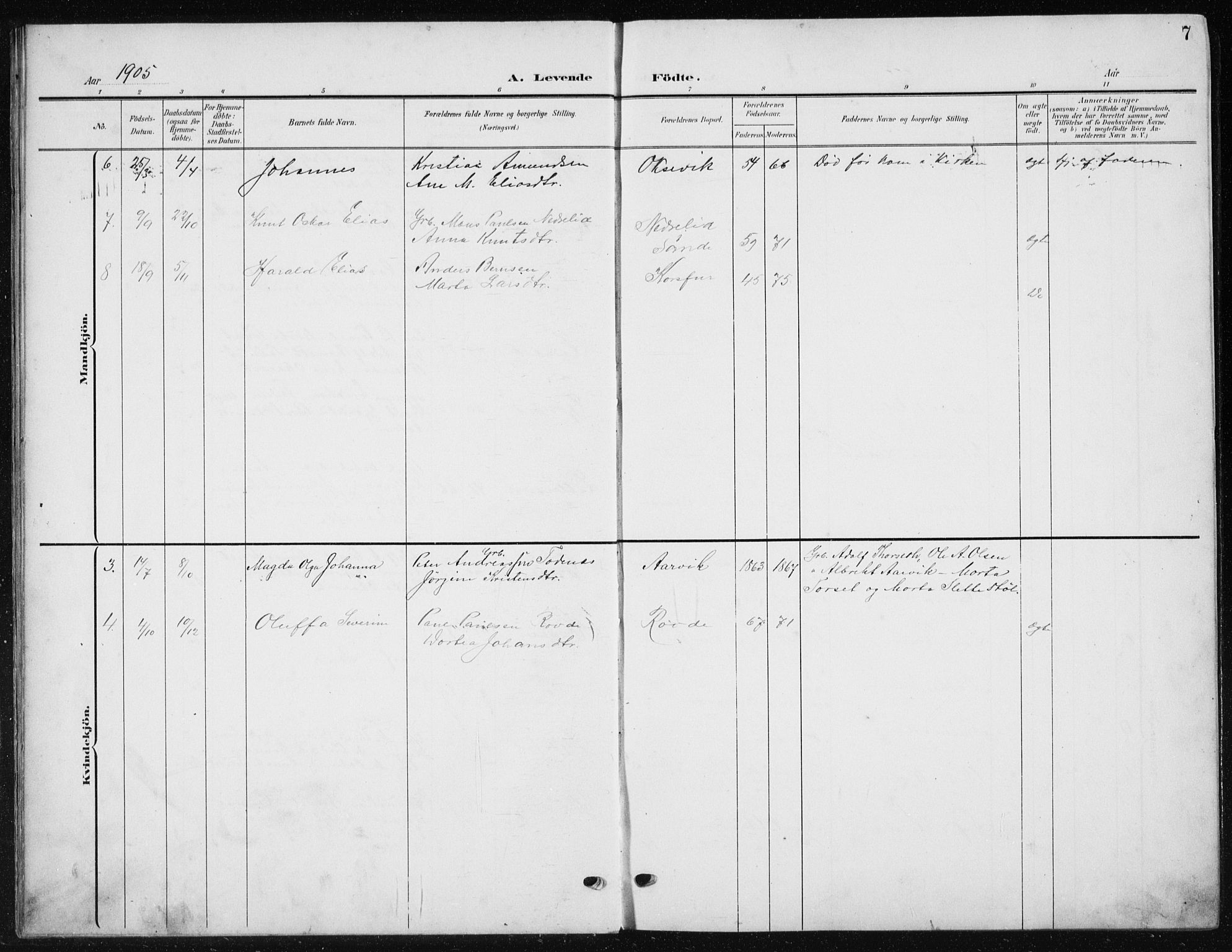 Ministerialprotokoller, klokkerbøker og fødselsregistre - Møre og Romsdal, AV/SAT-A-1454/504/L0061: Klokkerbok nr. 504C03, 1902-1940, s. 7