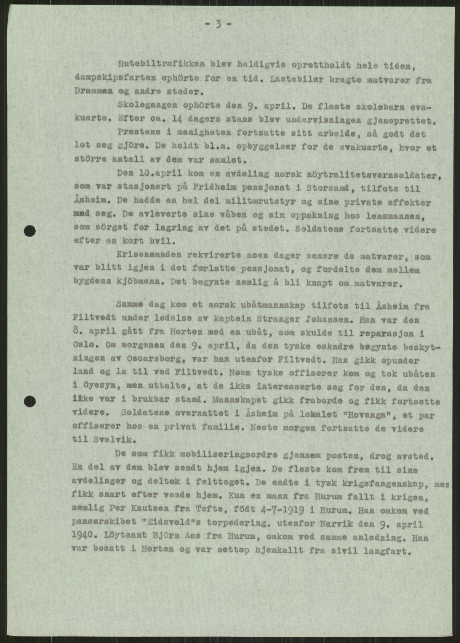 Forsvaret, Forsvarets krigshistoriske avdeling, AV/RA-RAFA-2017/Y/Ya/L0014: II-C-11-31 - Fylkesmenn.  Rapporter om krigsbegivenhetene 1940., 1940, s. 352