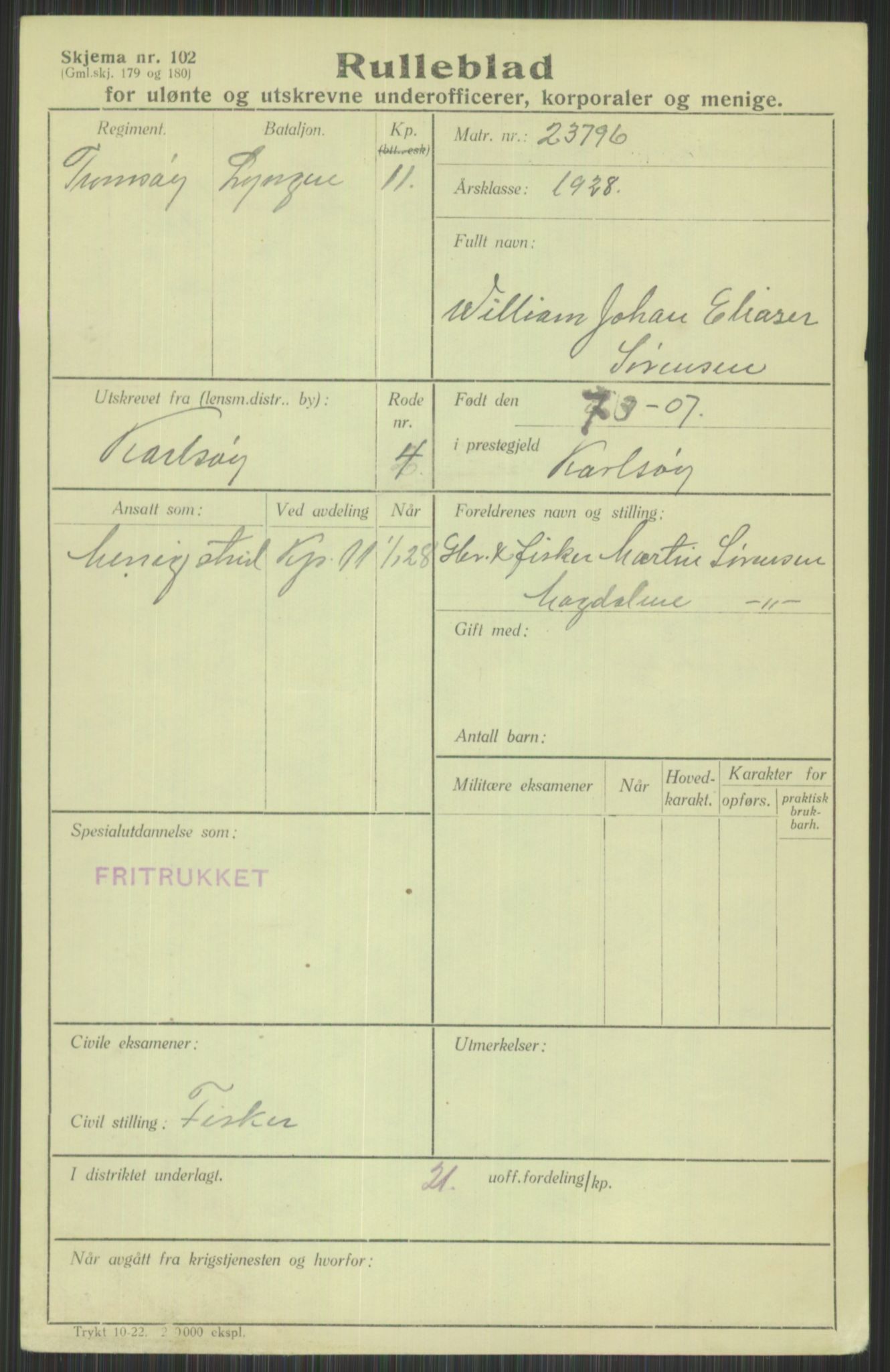 Forsvaret, Troms infanteriregiment nr. 16, AV/RA-RAFA-3146/P/Pa/L0013/0003: Rulleblad / Rulleblad for regimentets menige mannskaper, årsklasse 1928, 1928, s. 745