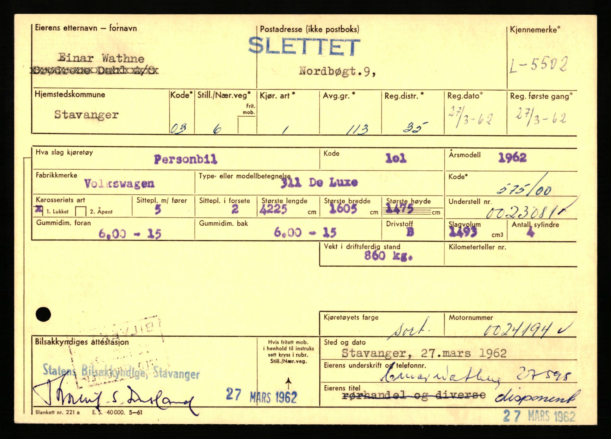 Stavanger trafikkstasjon, AV/SAST-A-101942/0/F/L0015: L-5500 - L-5949, 1930-1971, s. 15