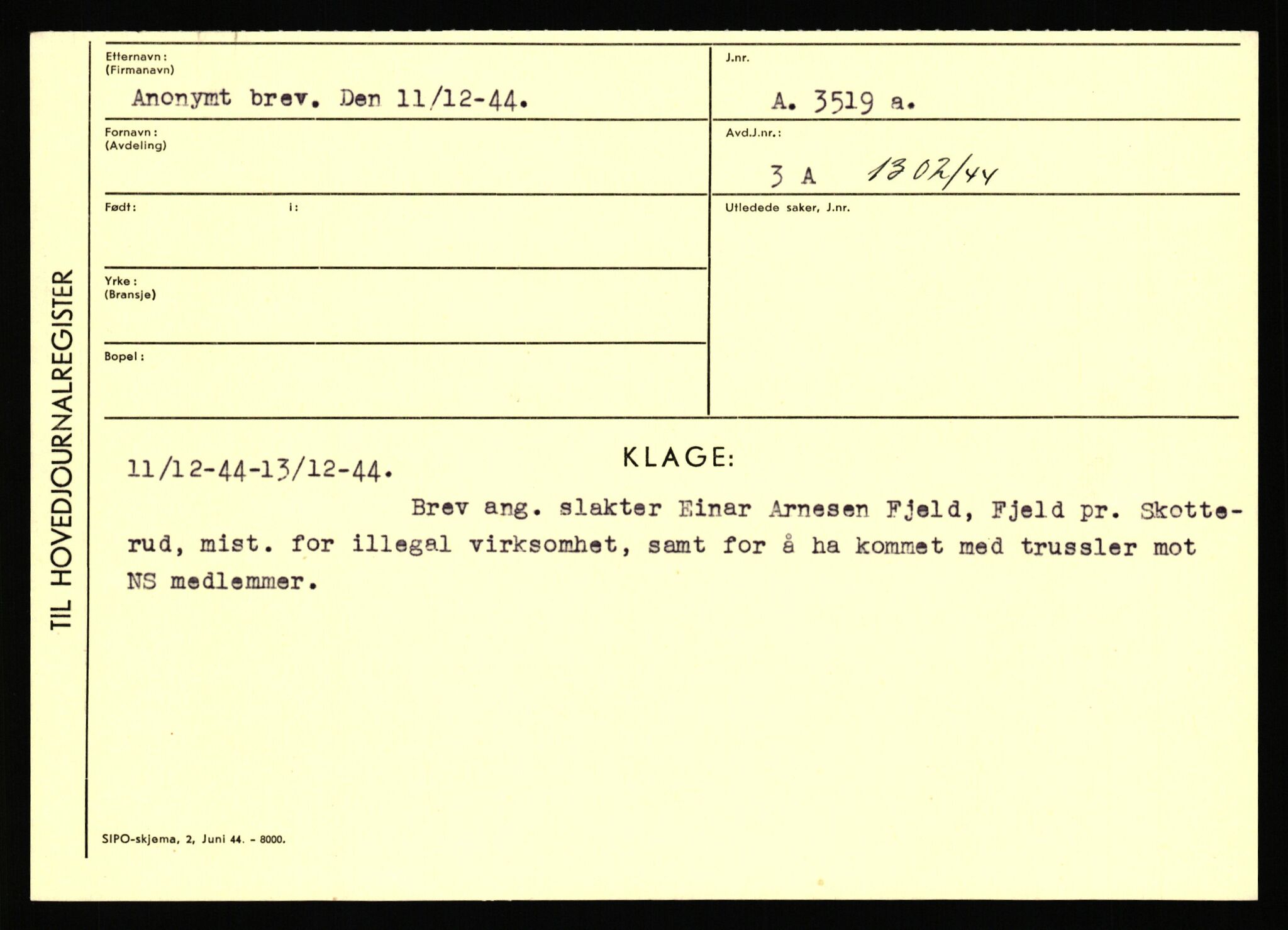 Statspolitiet - Hovedkontoret / Osloavdelingen, AV/RA-S-1329/C/Ca/L0001: Aabakken - Armann, 1943-1945, s. 4428