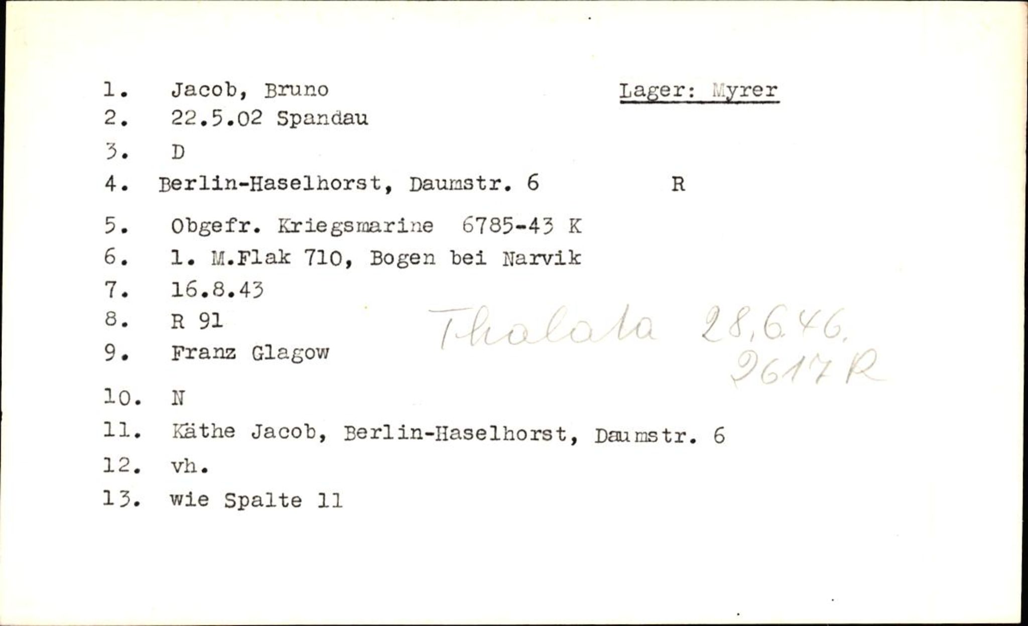 Hjemsendte tyskere , AV/RA-RAFA-6487/D/Db/L0014: Hofmeister-Kaften, 1945-1947, s. 551