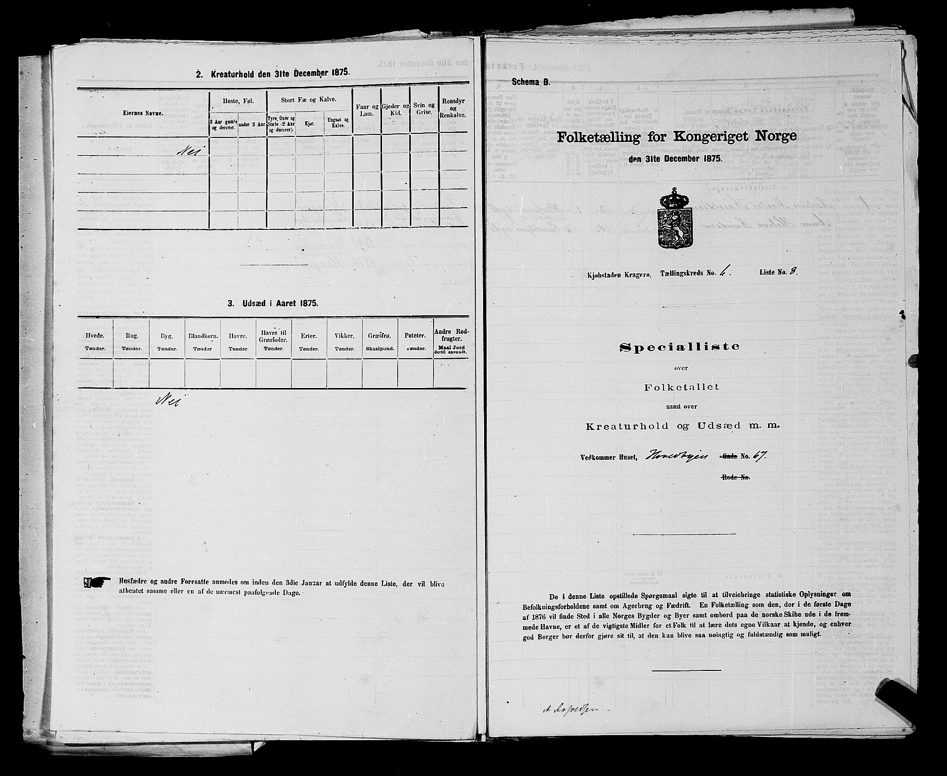 SAKO, Folketelling 1875 for 0801P Kragerø prestegjeld, 1875, s. 142