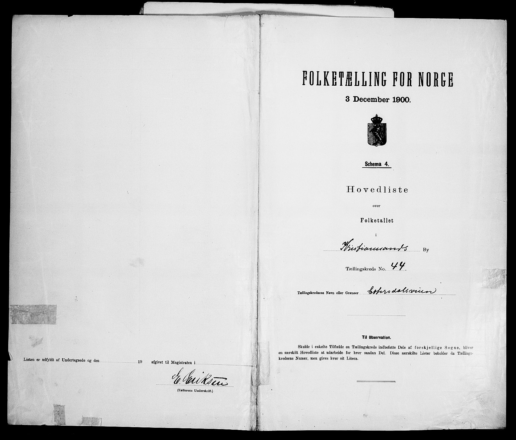 SAK, Folketelling 1900 for 1001 Kristiansand kjøpstad, 1900, s. 150