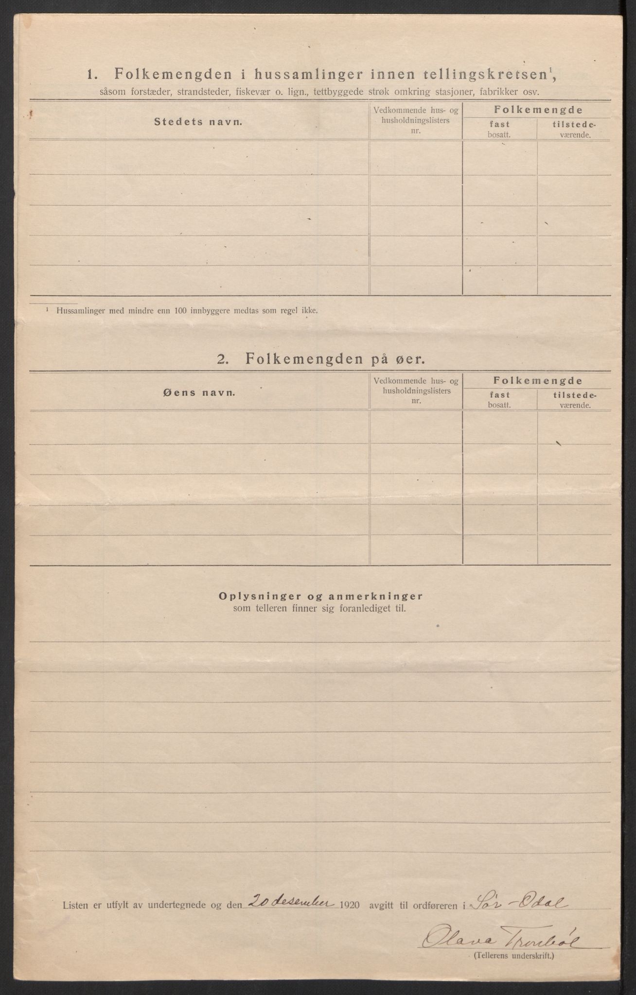 SAH, Folketelling 1920 for 0419 Sør-Odal herred, 1920, s. 51