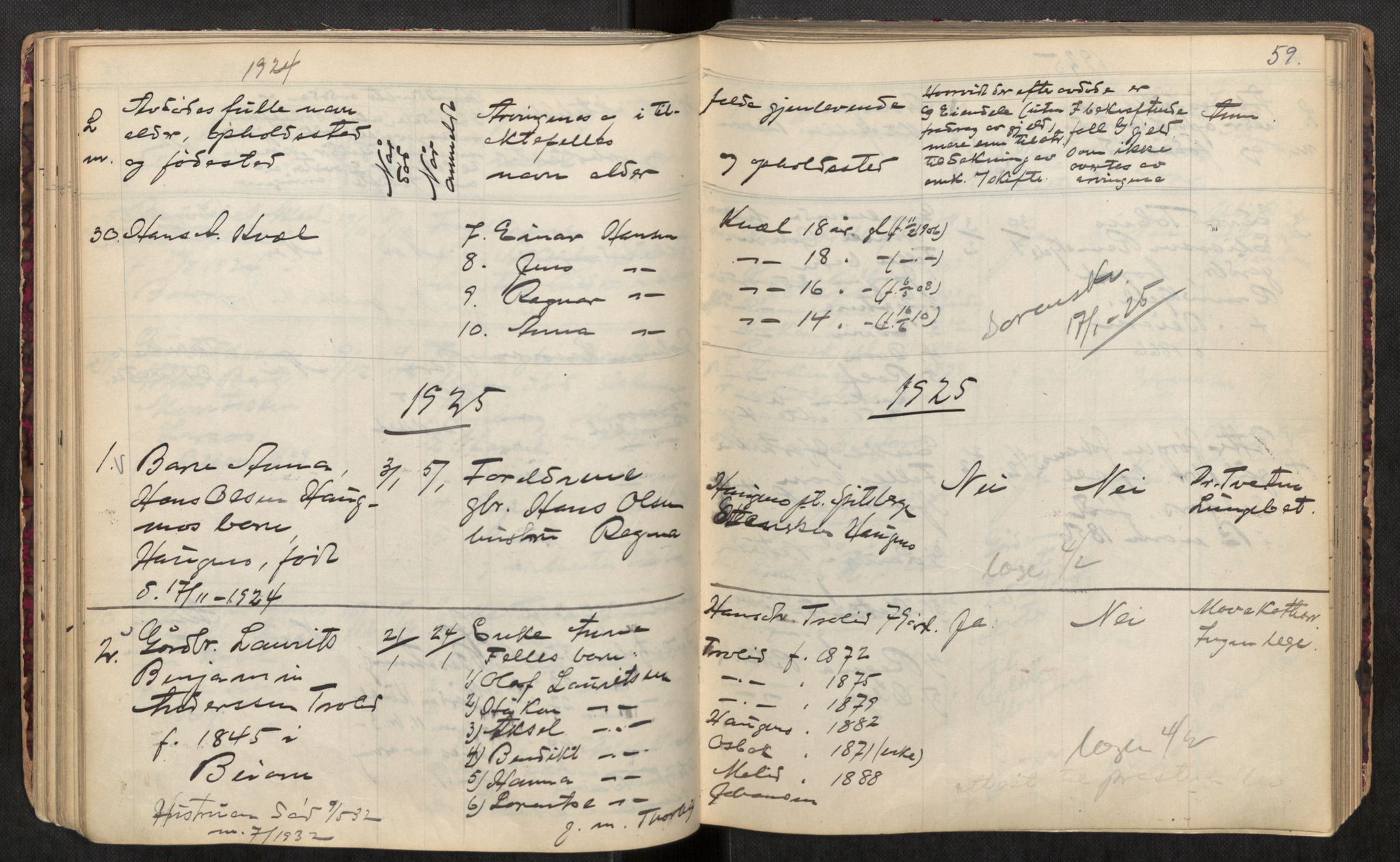 Beiarn lensmannskontor, SAT/A-5676/2/Ga/L0002: Dødsfallprotokoll, 1917-1932, s. 59