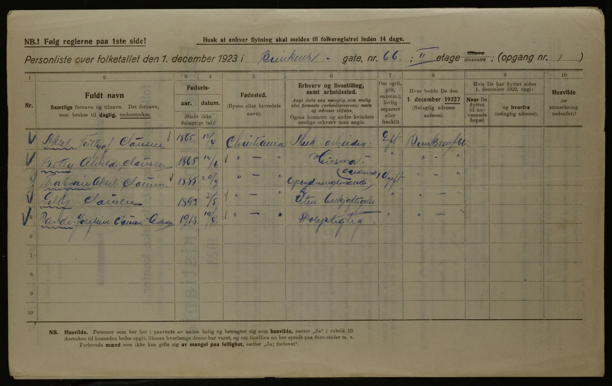 OBA, Kommunal folketelling 1.12.1923 for Kristiania, 1923, s. 10202