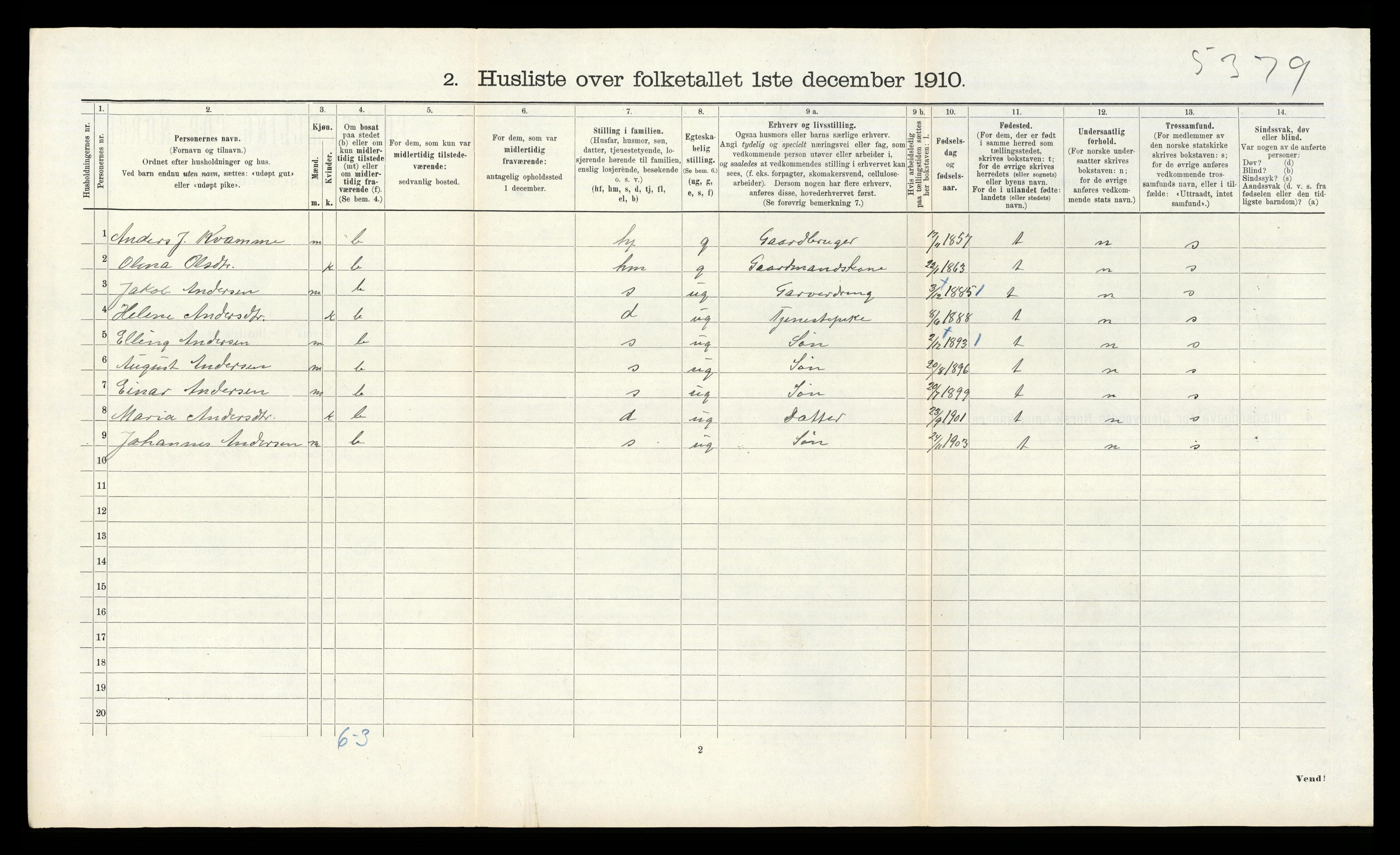 RA, Folketelling 1910 for 1257 Alversund herred, 1910, s. 739