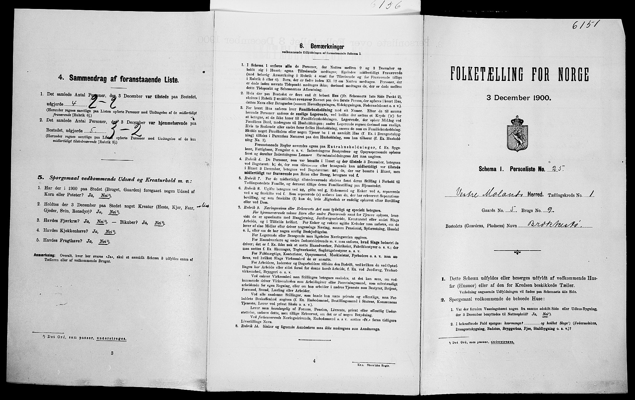 SAK, Folketelling 1900 for 0926 Vestre Moland herred, 1900, s. 128