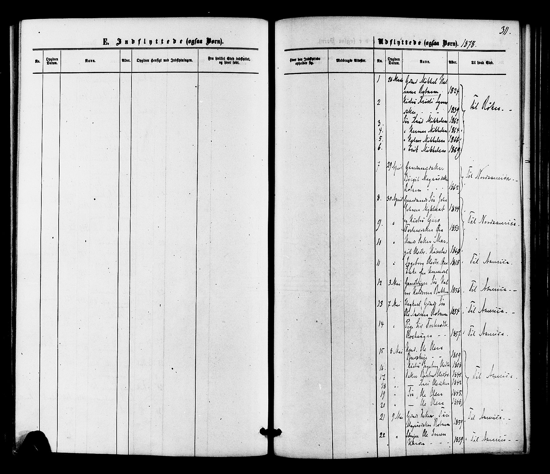 Gol kirkebøker, AV/SAKO-A-226/F/Fa/L0004: Ministerialbok nr. I 4, 1876-1886, s. 311