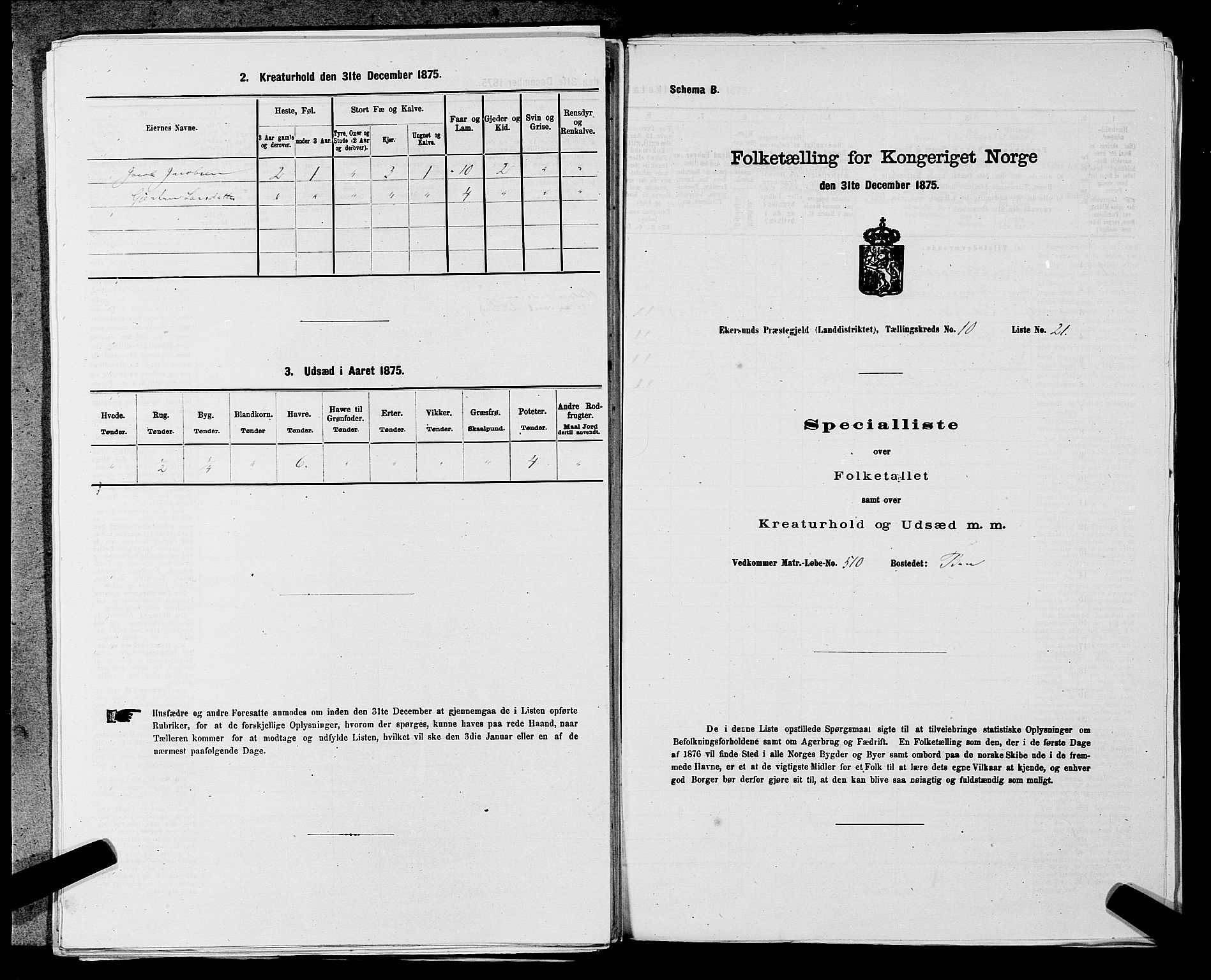 SAST, Folketelling 1875 for 1116L Eigersund prestegjeld, Eigersund landsokn og Ogna sokn, 1875, s. 1182