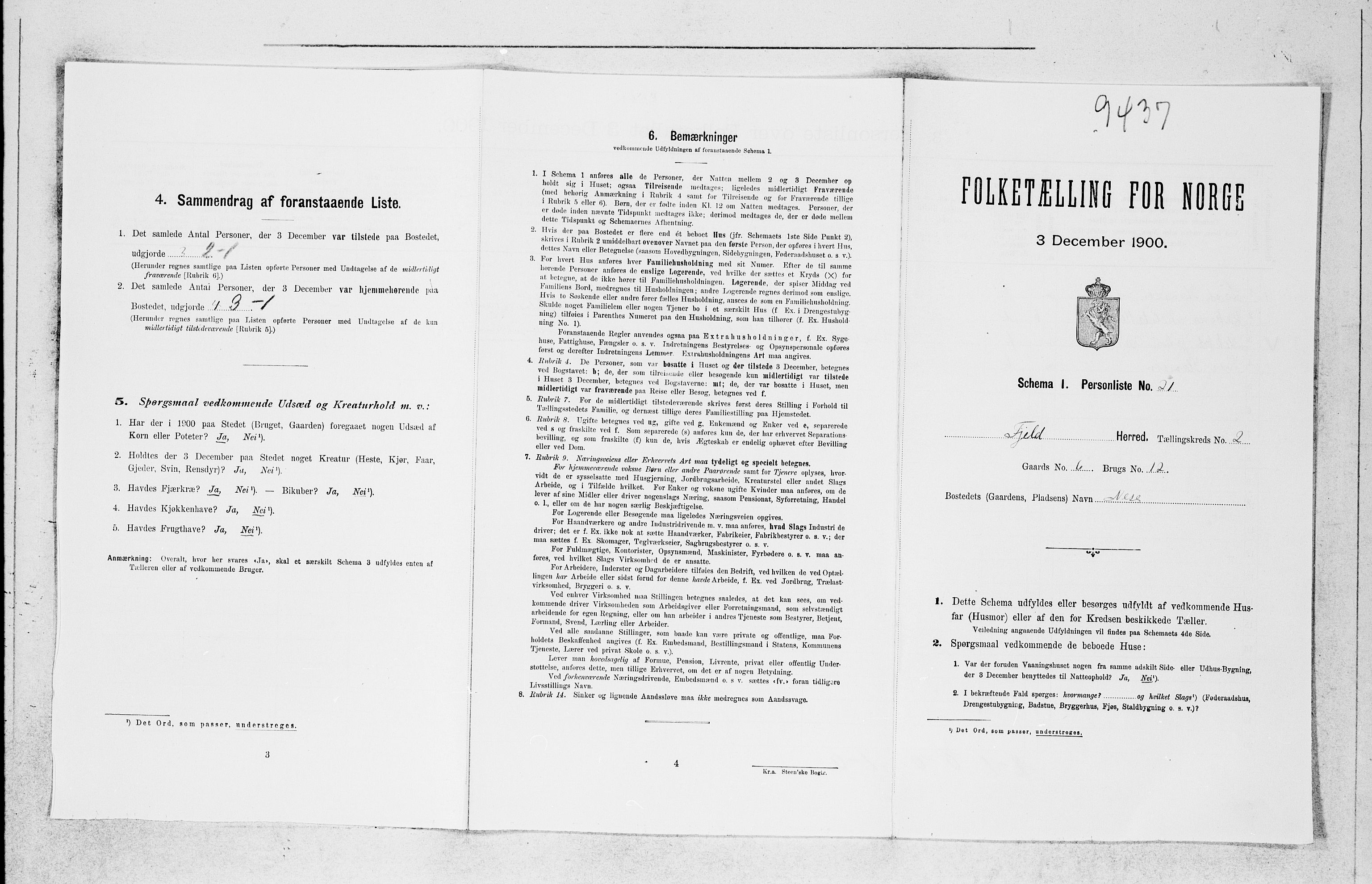 SAB, Folketelling 1900 for 1246 Fjell herred, 1900, s. 211