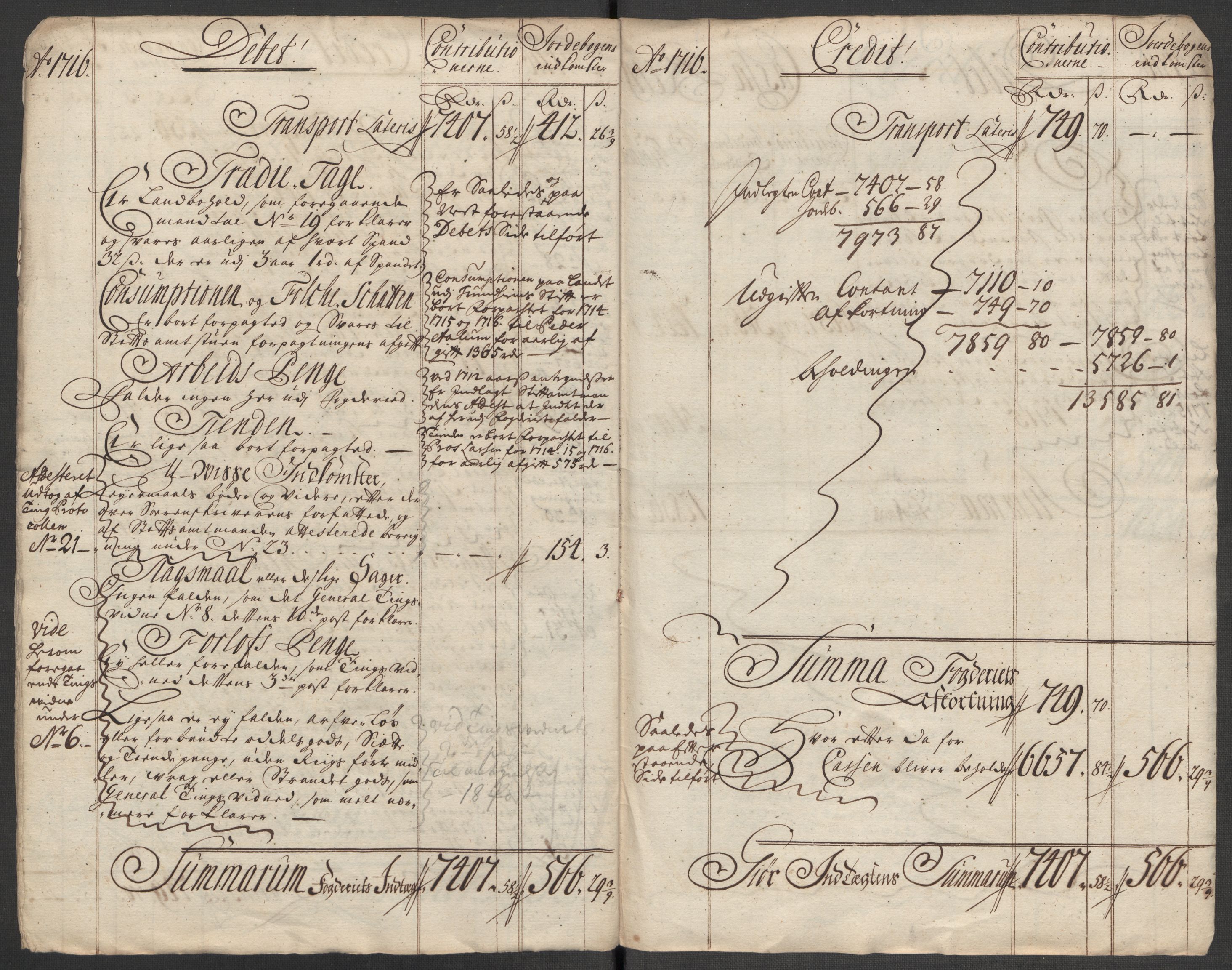 Rentekammeret inntil 1814, Reviderte regnskaper, Fogderegnskap, RA/EA-4092/R57/L3864: Fogderegnskap Fosen, 1716, s. 12