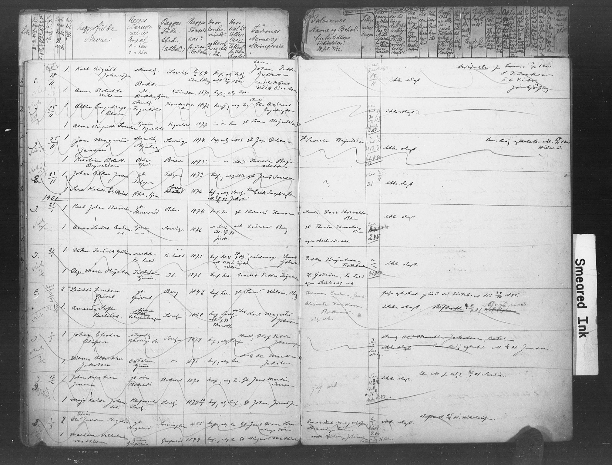 Idd prestekontor Kirkebøker, AV/SAO-A-10911/H/Ha/L0001: Lysningsprotokoll nr. I 1, 1893-1905