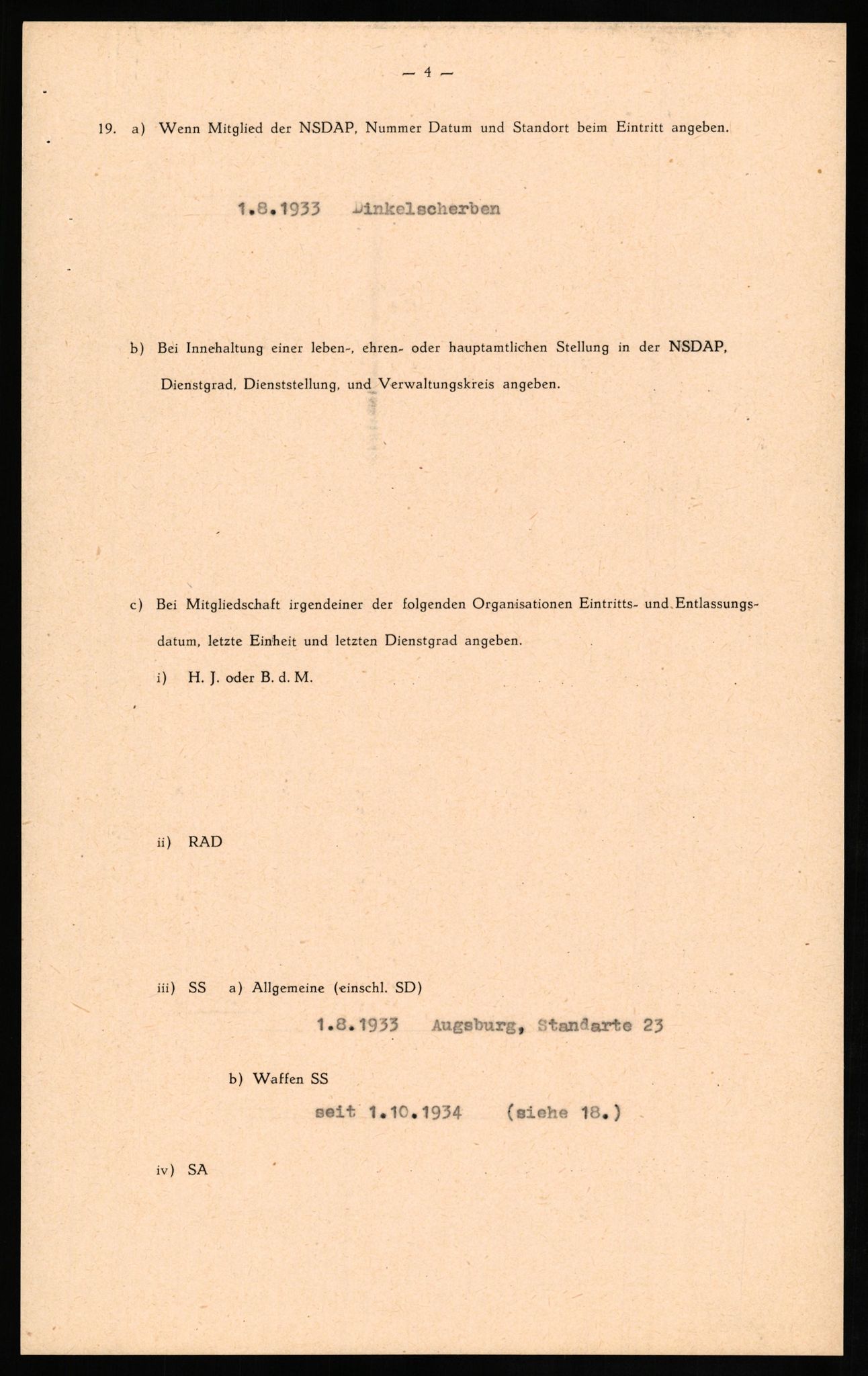 Forsvaret, Forsvarets overkommando II, AV/RA-RAFA-3915/D/Db/L0027: CI Questionaires. Tyske okkupasjonsstyrker i Norge. Tyskere., 1945-1946, s. 199