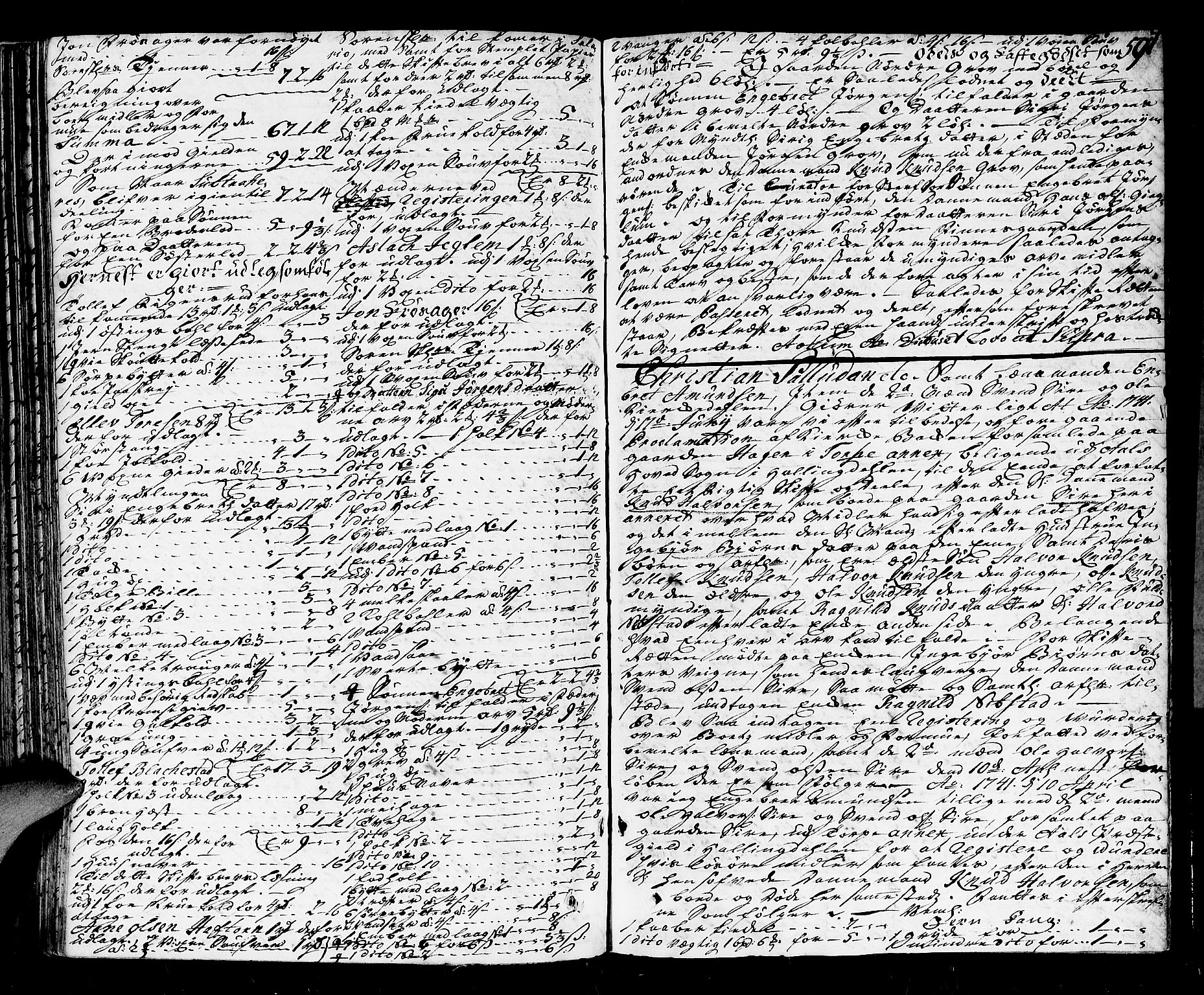 Ringerike og Hallingdal sorenskriveri, AV/SAKO-A-81/H/Ha/L0012: Skifteprotokoll, 1739-1741, s. 596b-597a
