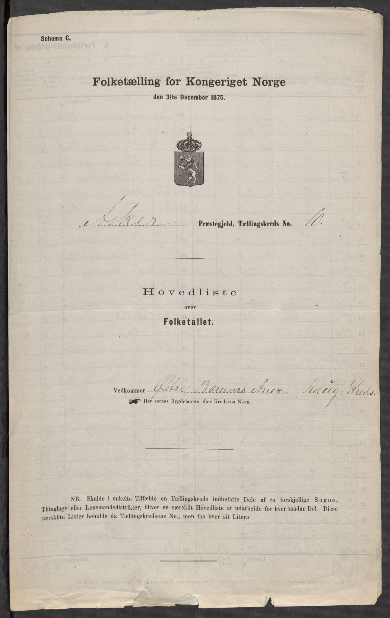 RA, Folketelling 1875 for 0220P Asker prestegjeld, 1875, s. 45
