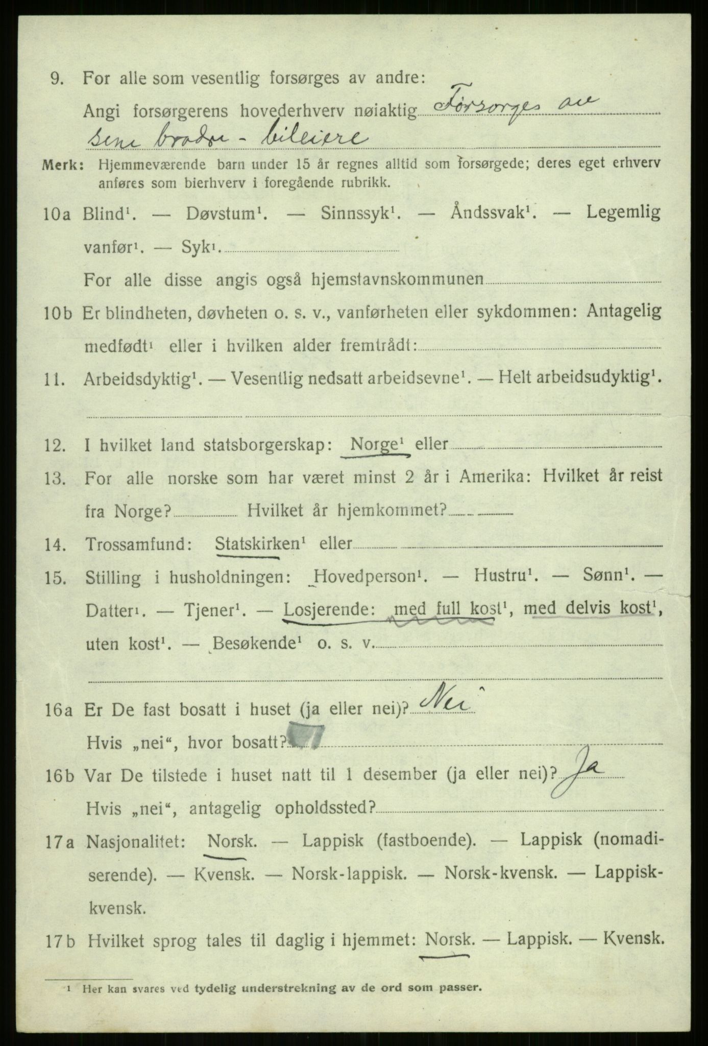 SATØ, Folketelling 1920 for 1911 Kvæfjord herred, 1920, s. 5728