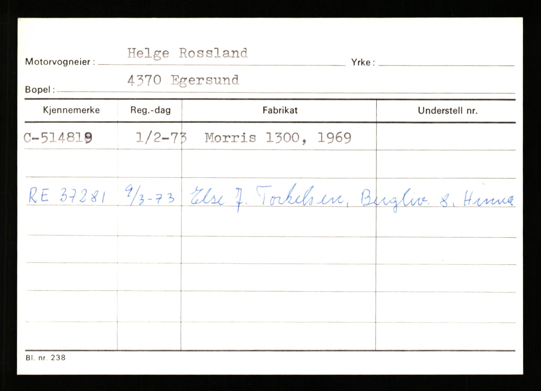 Stavanger trafikkstasjon, SAST/A-101942/0/G/L0012: Registreringsnummer: 363571 - 800000, 1930-1971, s. 803