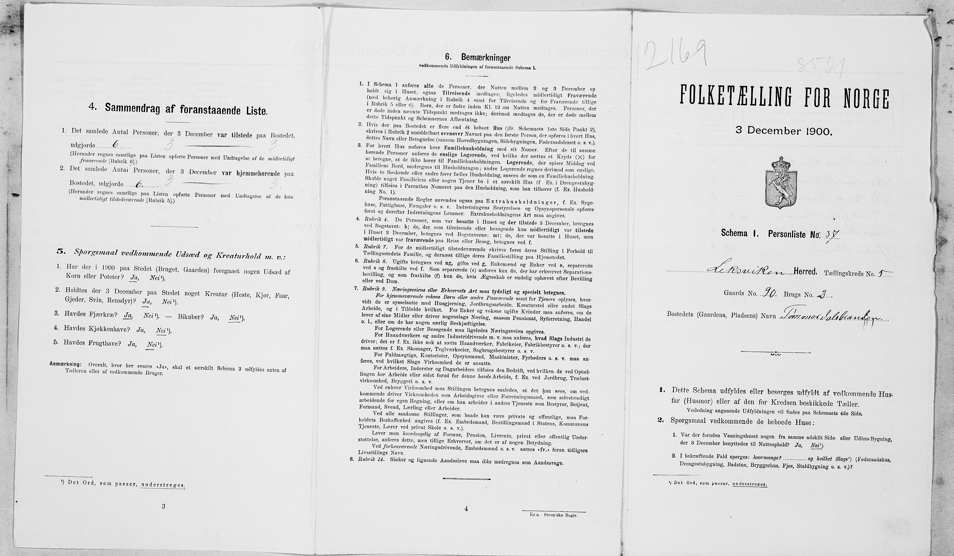 SAT, Folketelling 1900 for 1718 Leksvik herred, 1900, s. 56