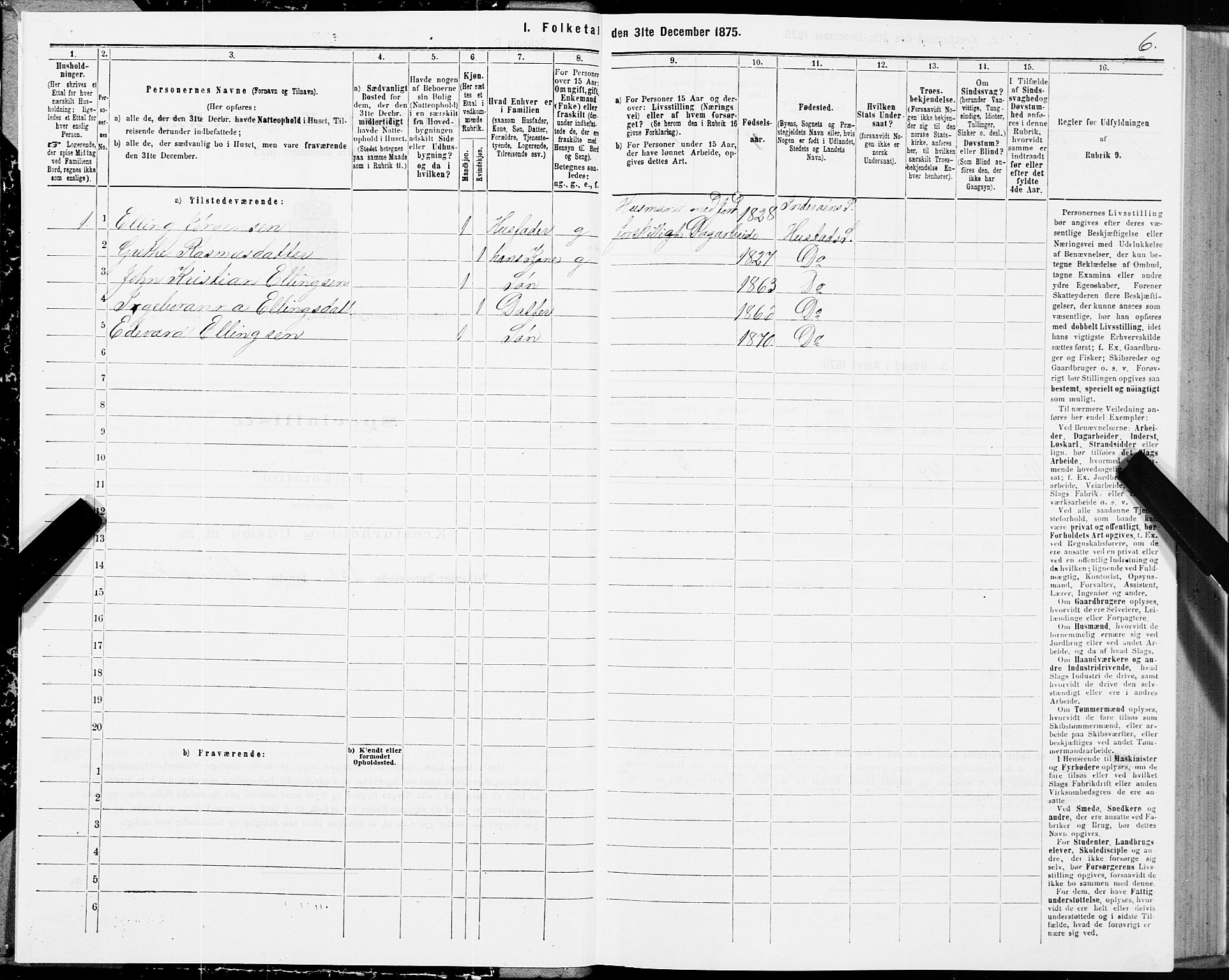 SAT, Folketelling 1875 for 1729P Inderøy prestegjeld, 1875, s. 6006