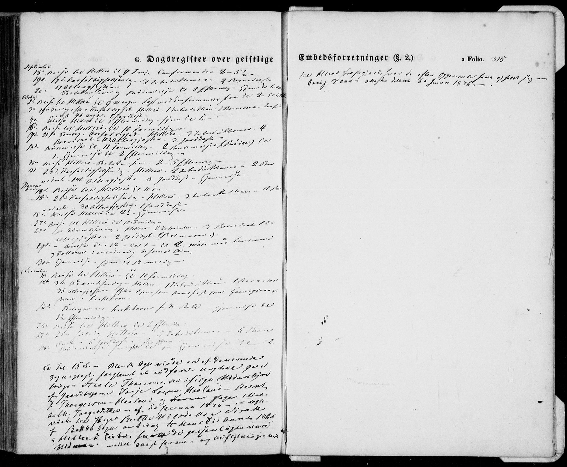 Flekkefjord sokneprestkontor, SAK/1111-0012/F/Fa/Fab/L0004: Ministerialbok nr. A 4, 1850-1875, s. 315