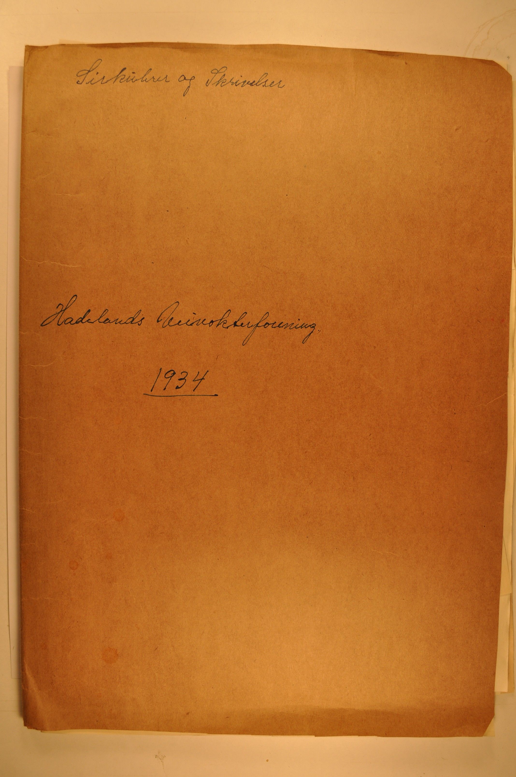 Hadeland Veiarbeiderforening, OARM/H-A-00304/D/Da/L0001/0004: Sakspapirer / Sakspapirer, 1934