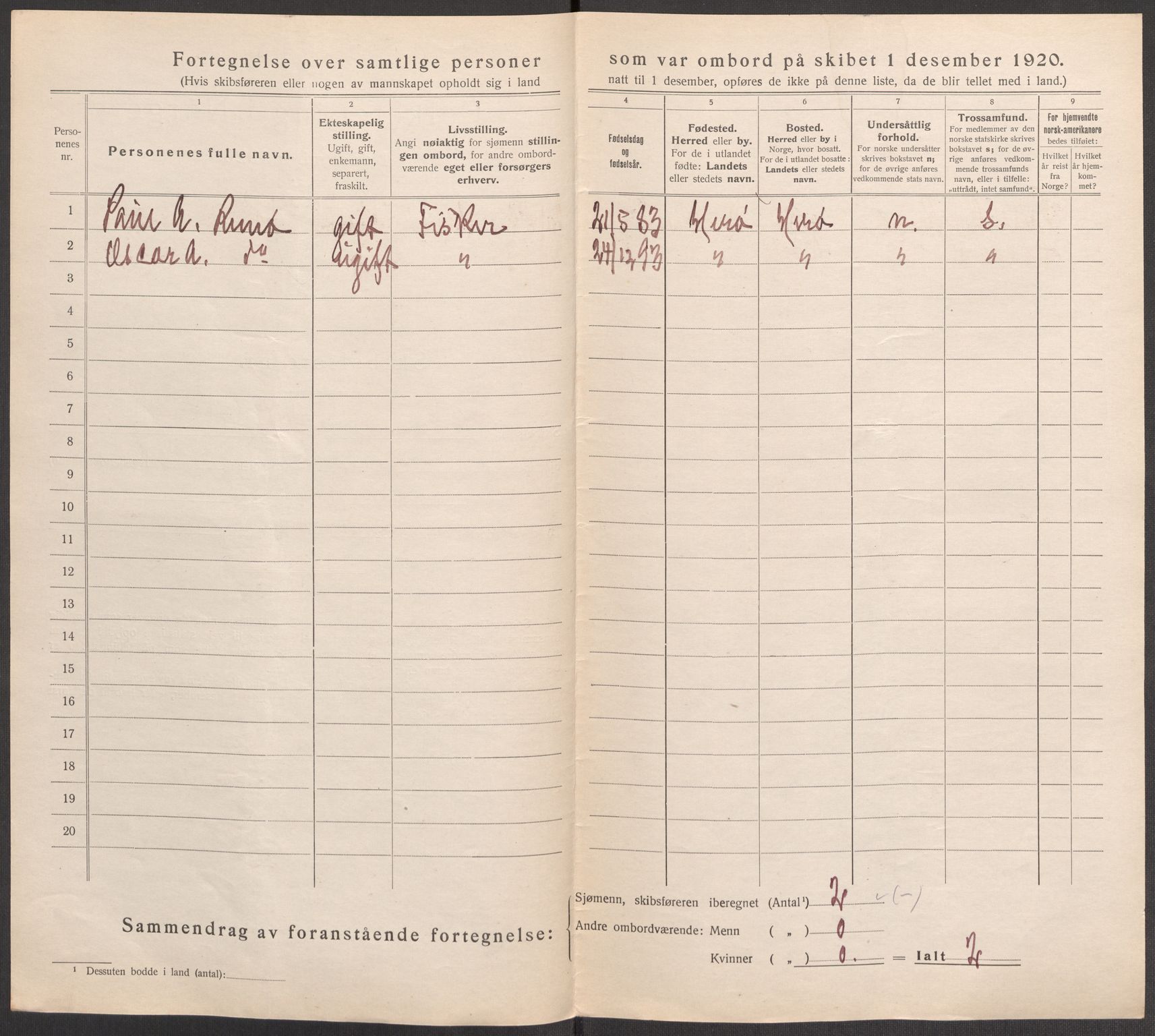 SAT, Folketelling 1920 for 1516 Ulstein herred, 1920, s. 5596